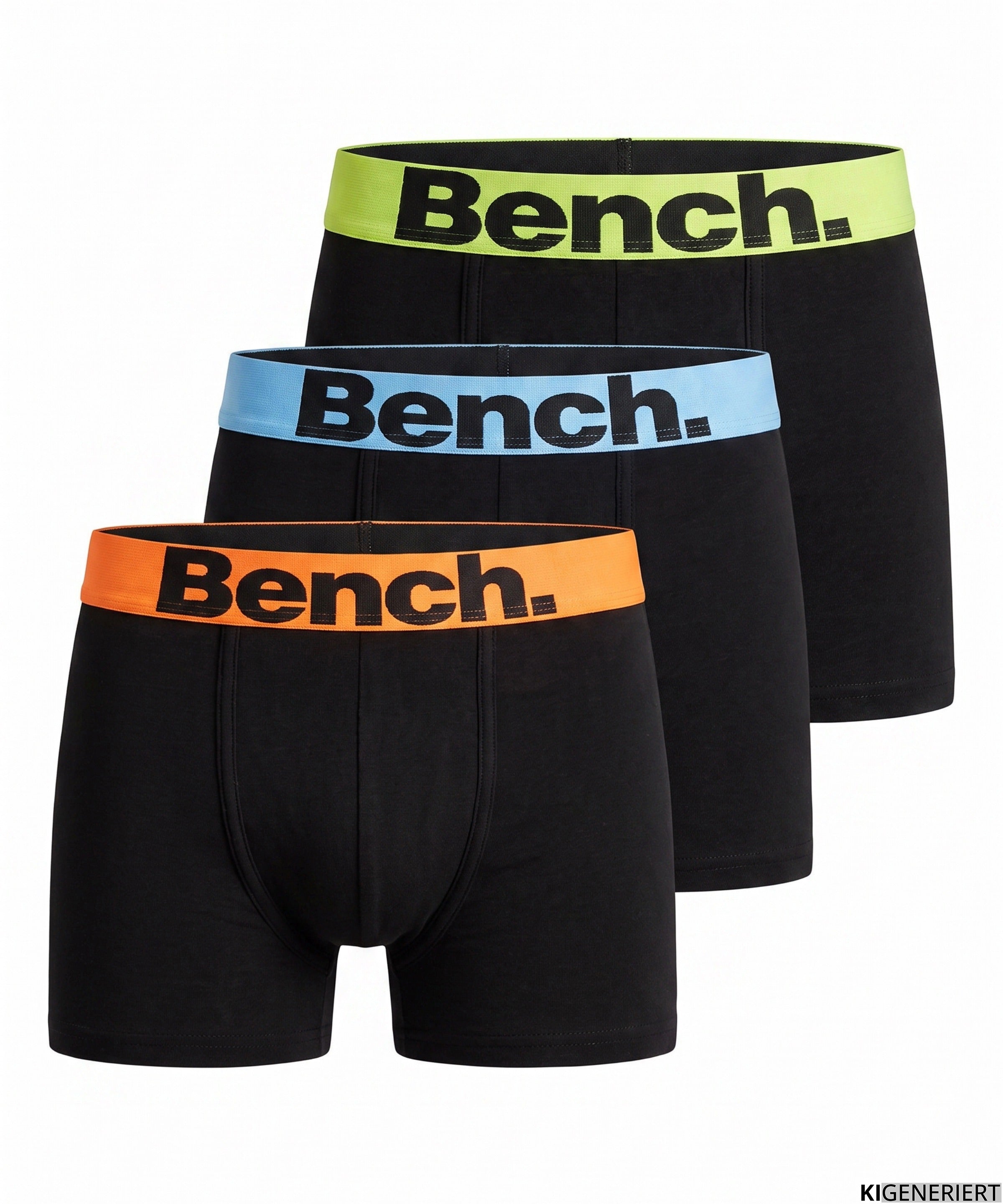 bench-action-boxershorts-herren-schwarz-3er-pack-bund image 1