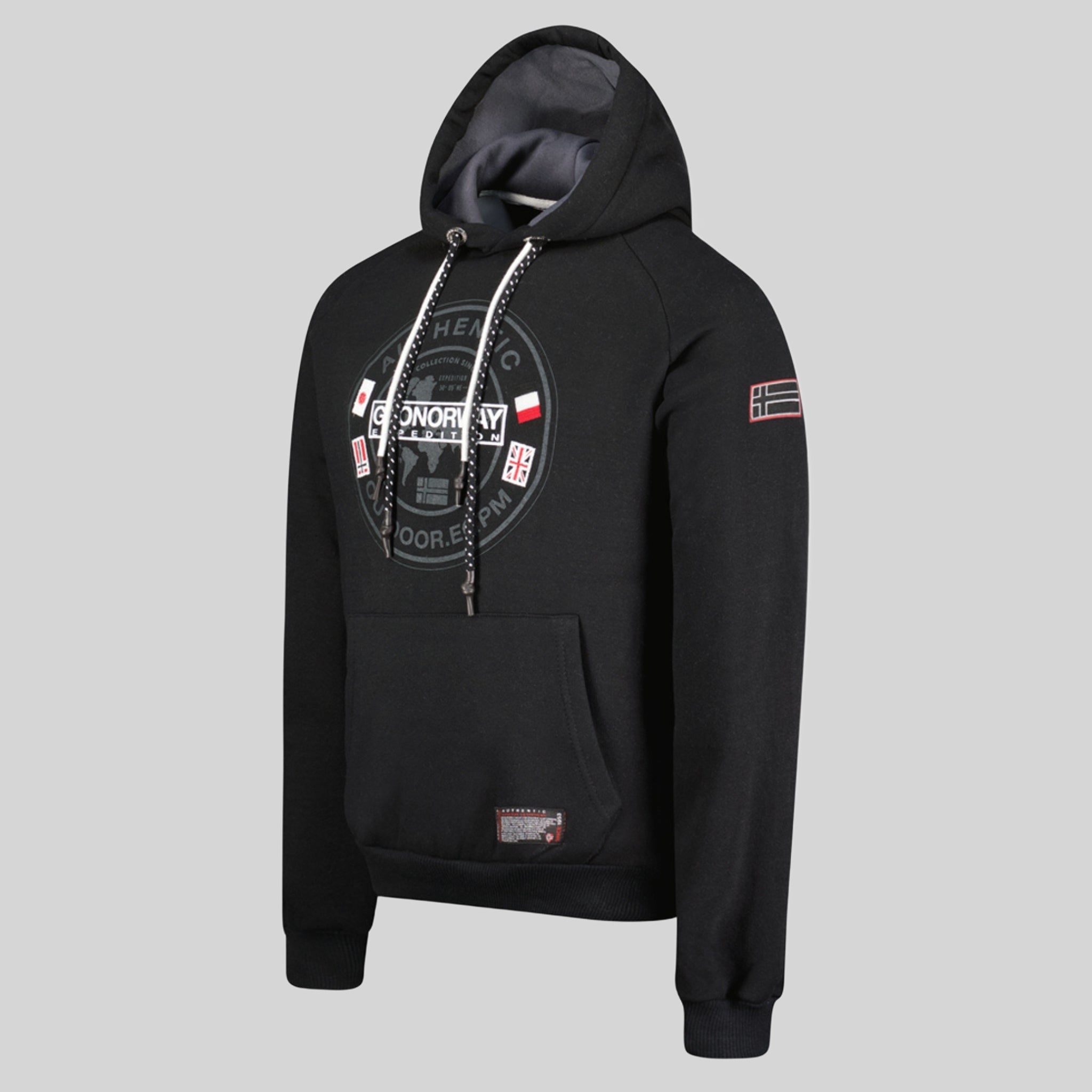 geographical-norway-gregoire-herren-hoodie-schwarz-kapuzenpullover image 4