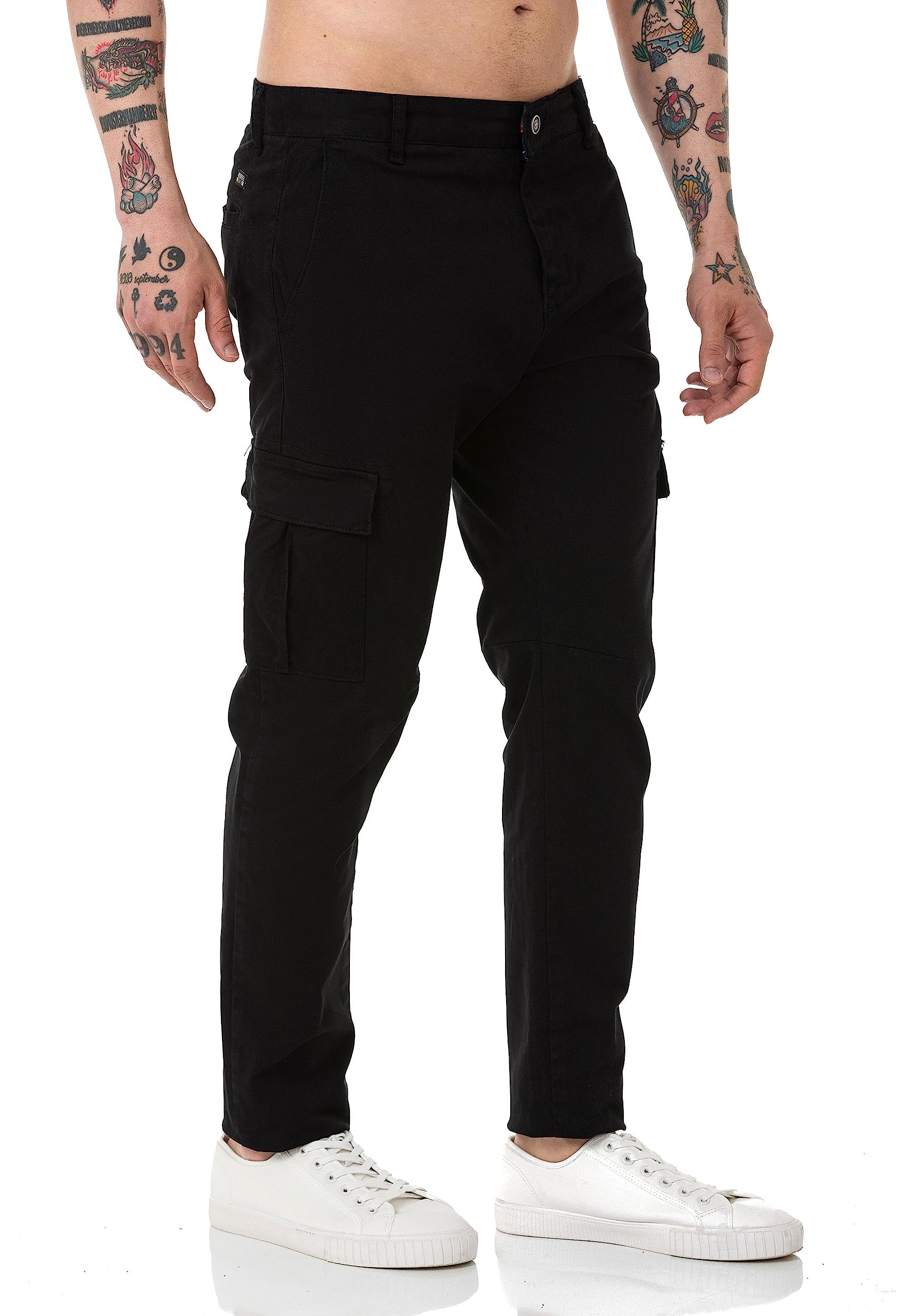 redbridge-cargo-hose-herren-chino-baumwolle-stretch-schwarz image 4