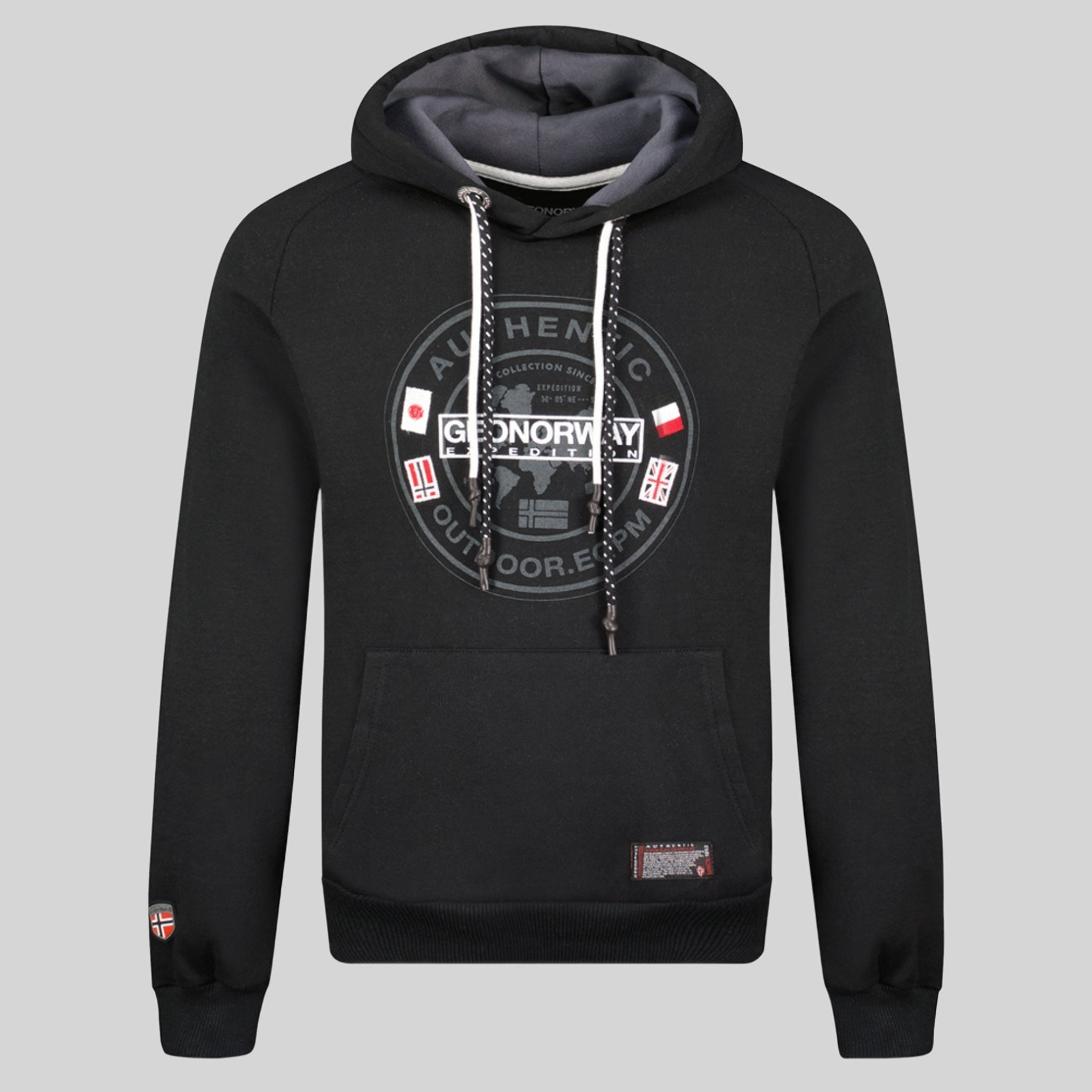 geographical-norway-gregoire-herren-hoodie-schwarz-kapuzenpullover image 3