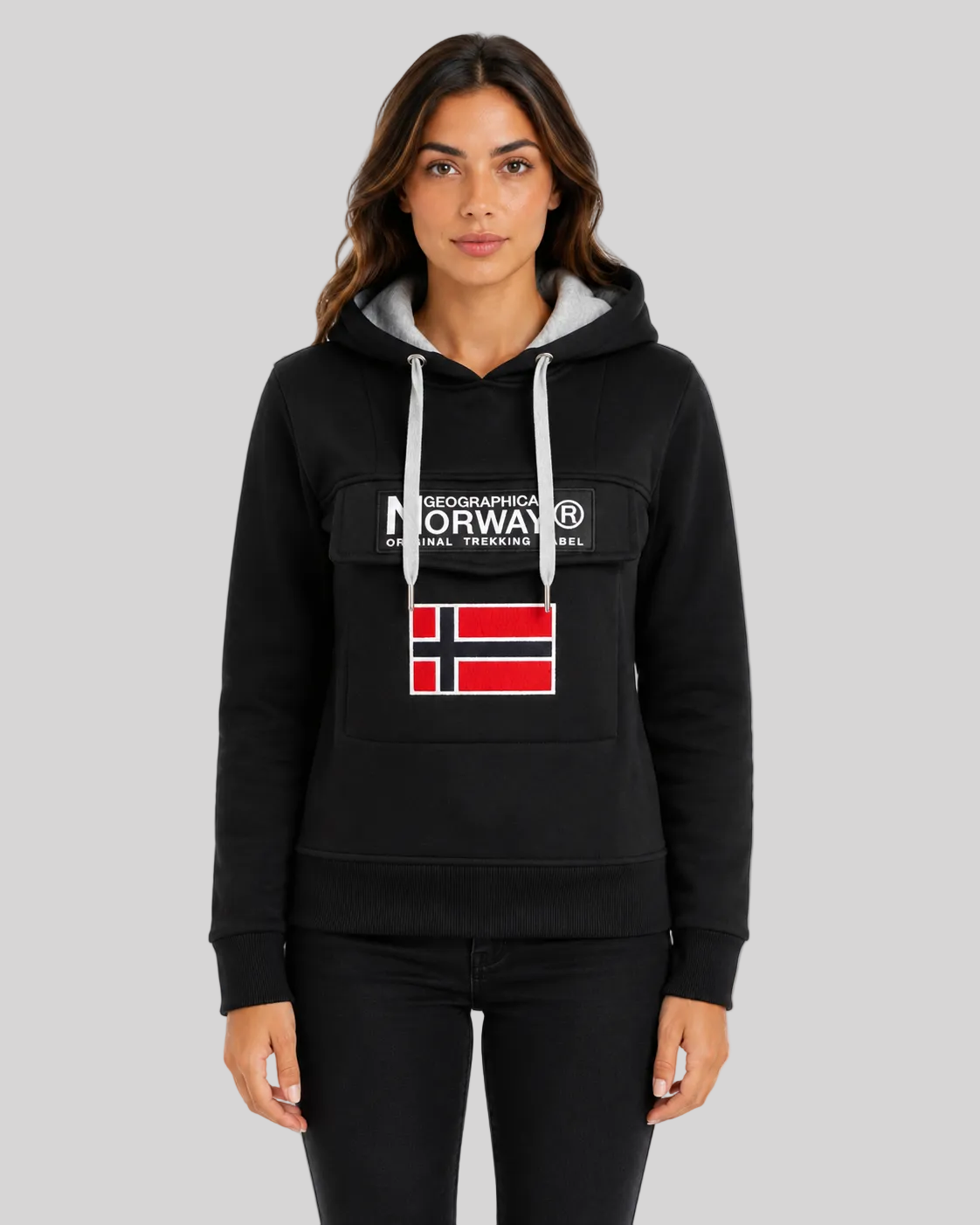 geographical-norway-gadrien-damen-hoodie-kapuzenpullover-stickerei image 6