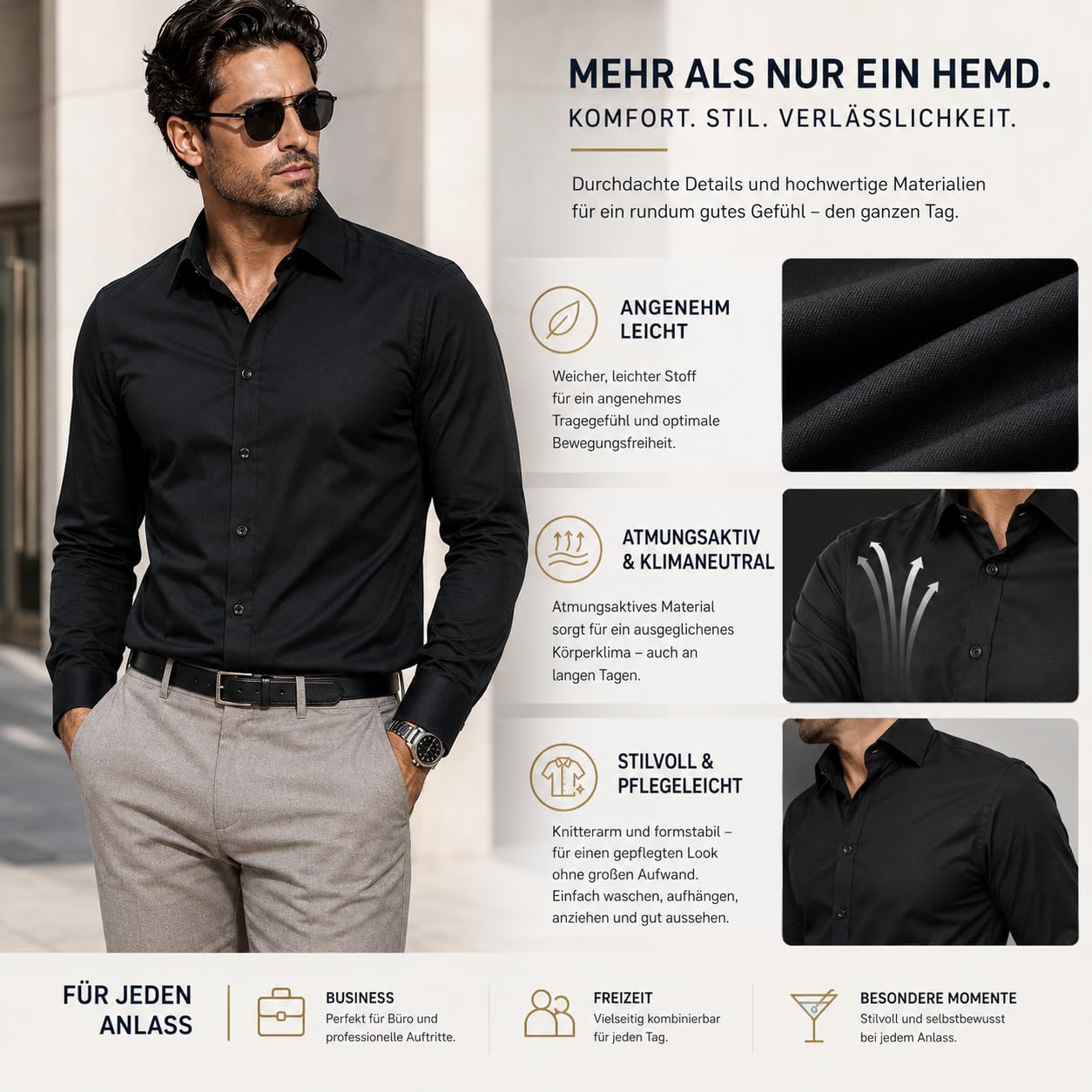 redbridge-hemden-langarmhemd-slim-fit-herren-3xl-schwarz image 5