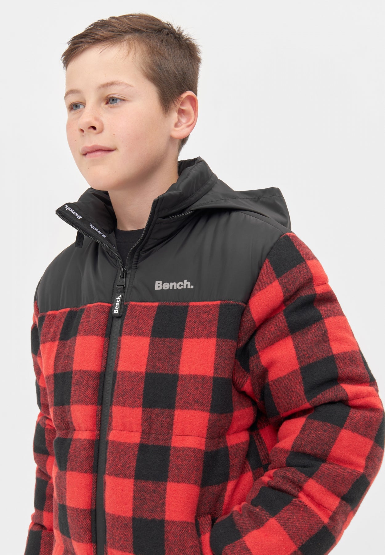 bench-lumberg-winterjacke-jungen-black-white-check-karo image 8