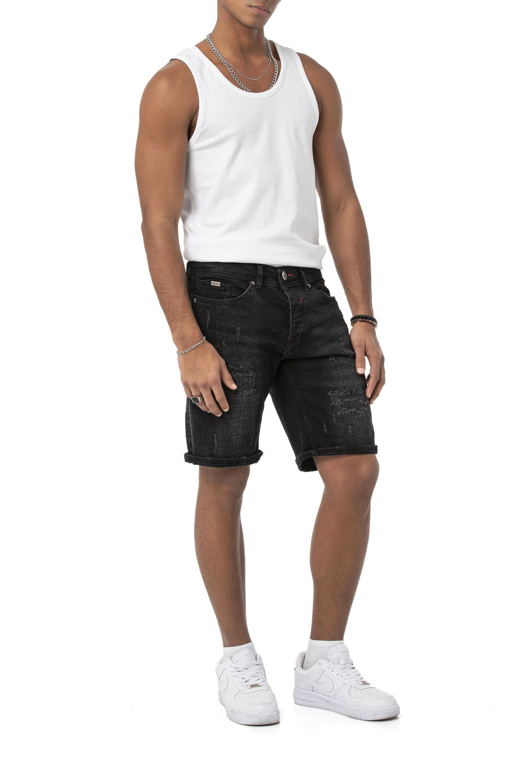 redbridge-m4897-jeans-shorts-herren-blau-destroyed-stretch image 5