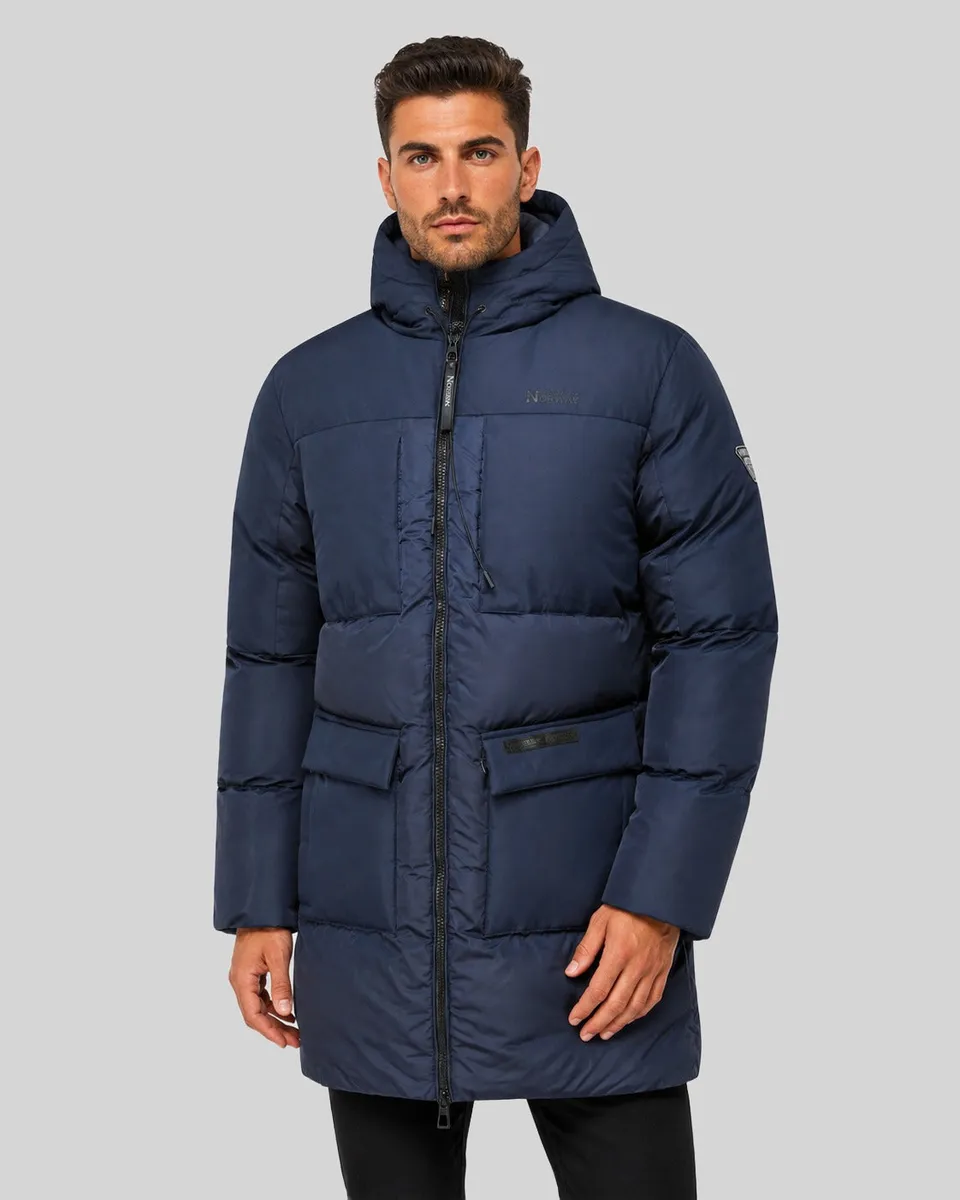 geographical-norway-bocaraton-herren-parka-marine-lang-gesteppt image 1