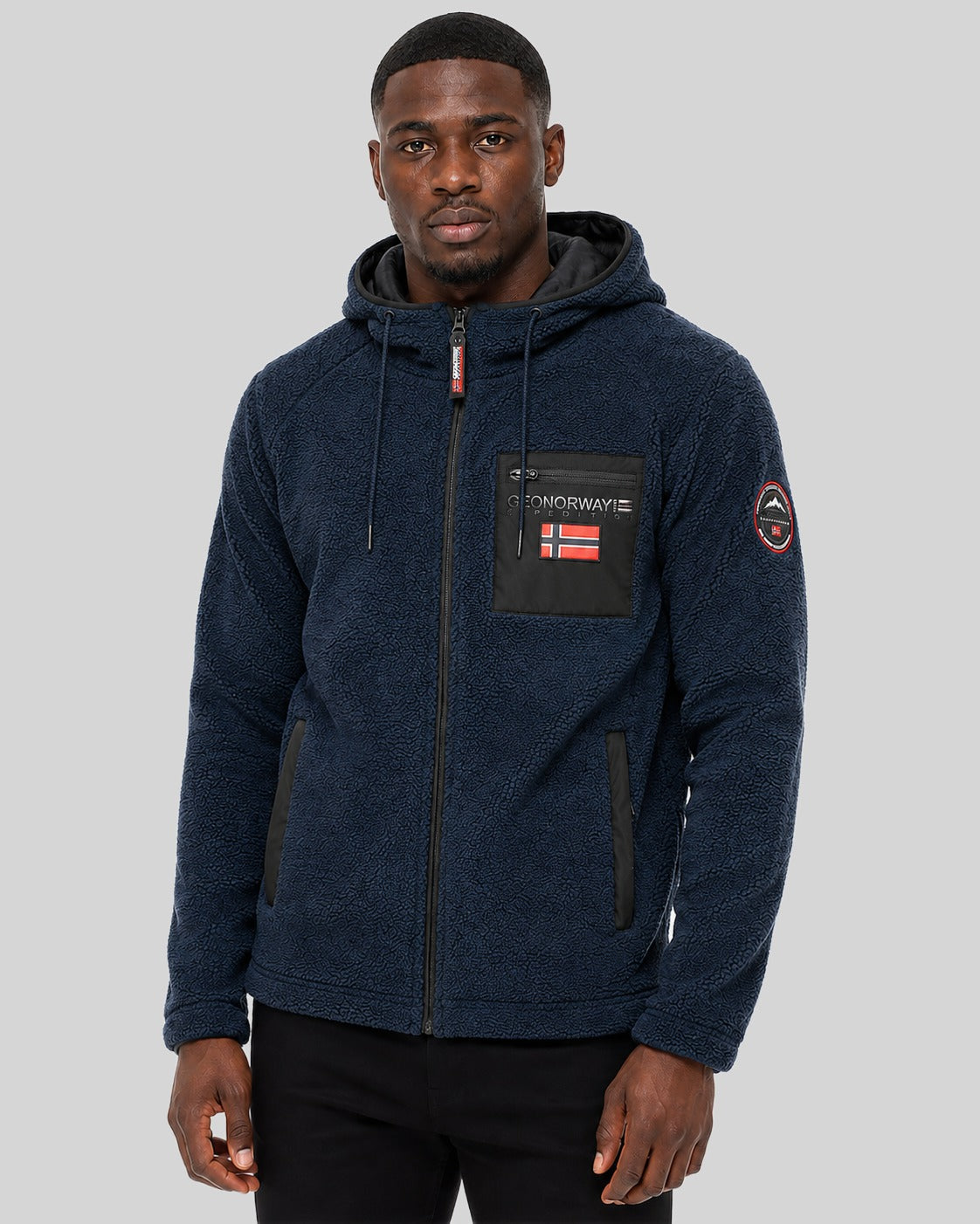 geographical-norway-udaf-herren-fleecejacke-schwarz-mit-kapuze image 5