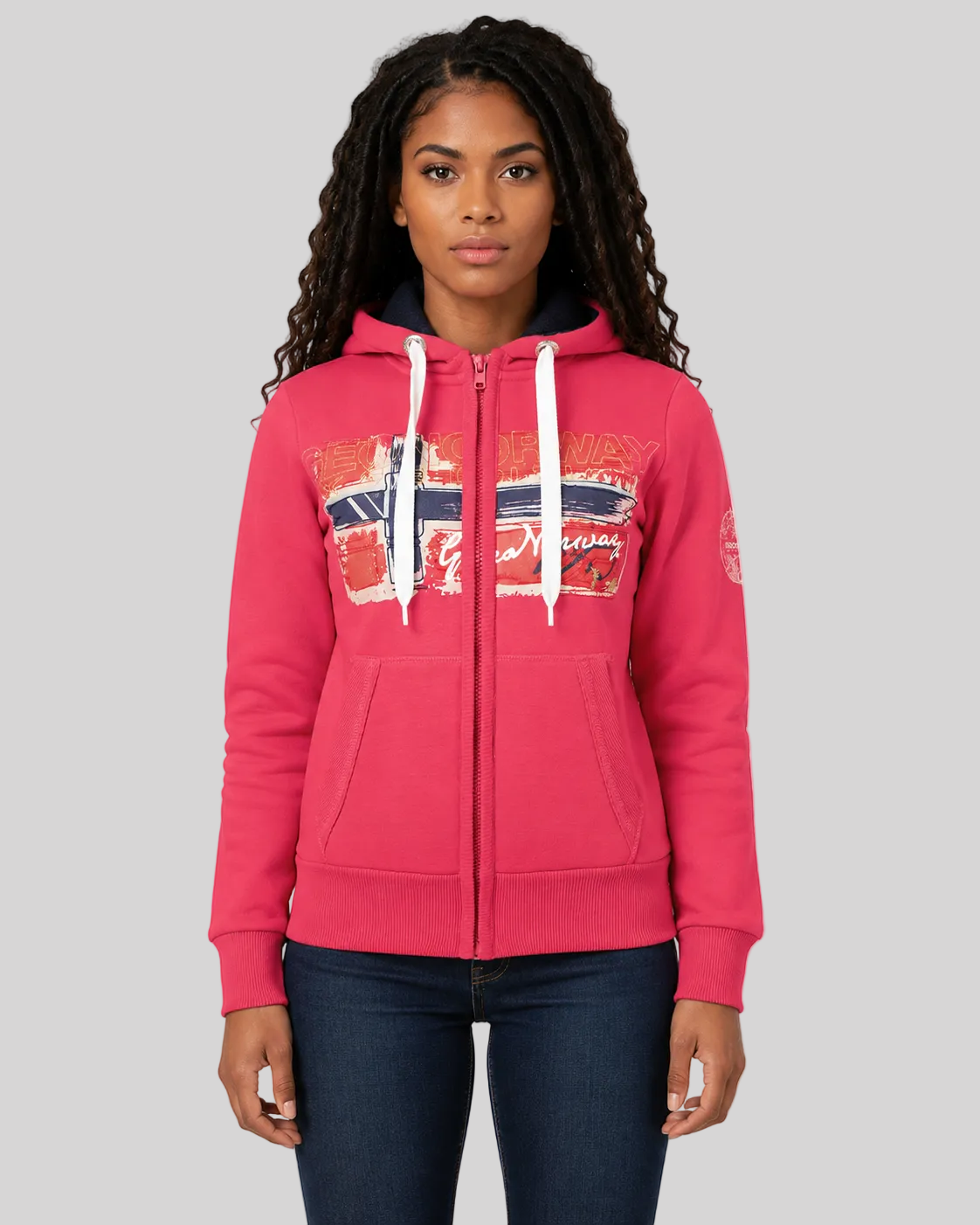 geographical-norway-gayto-damen-hoodie-hellgrau-print image 6