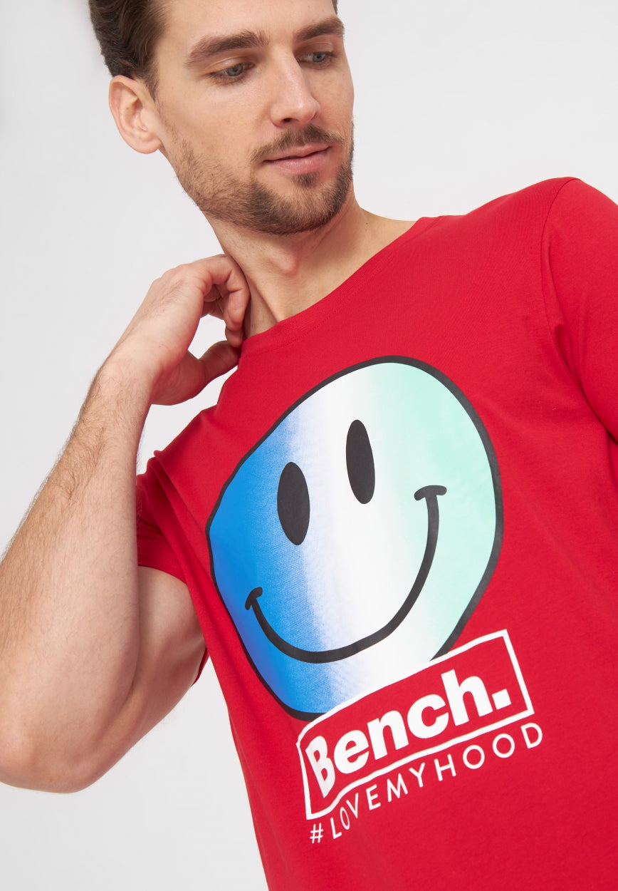 bench-smiler-t-shirt-herren-red-smiley-baumwolle-print image 4