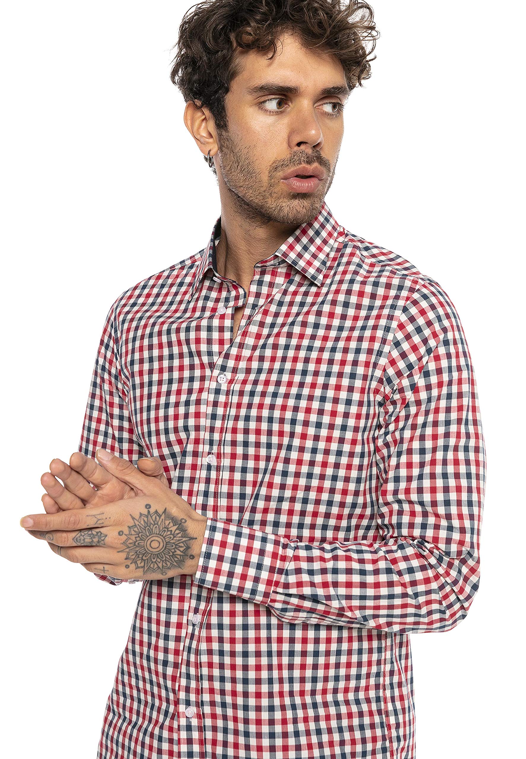 redbridge-hemd-herren-langarm-kariert-modern-fit-baumwolle image 4