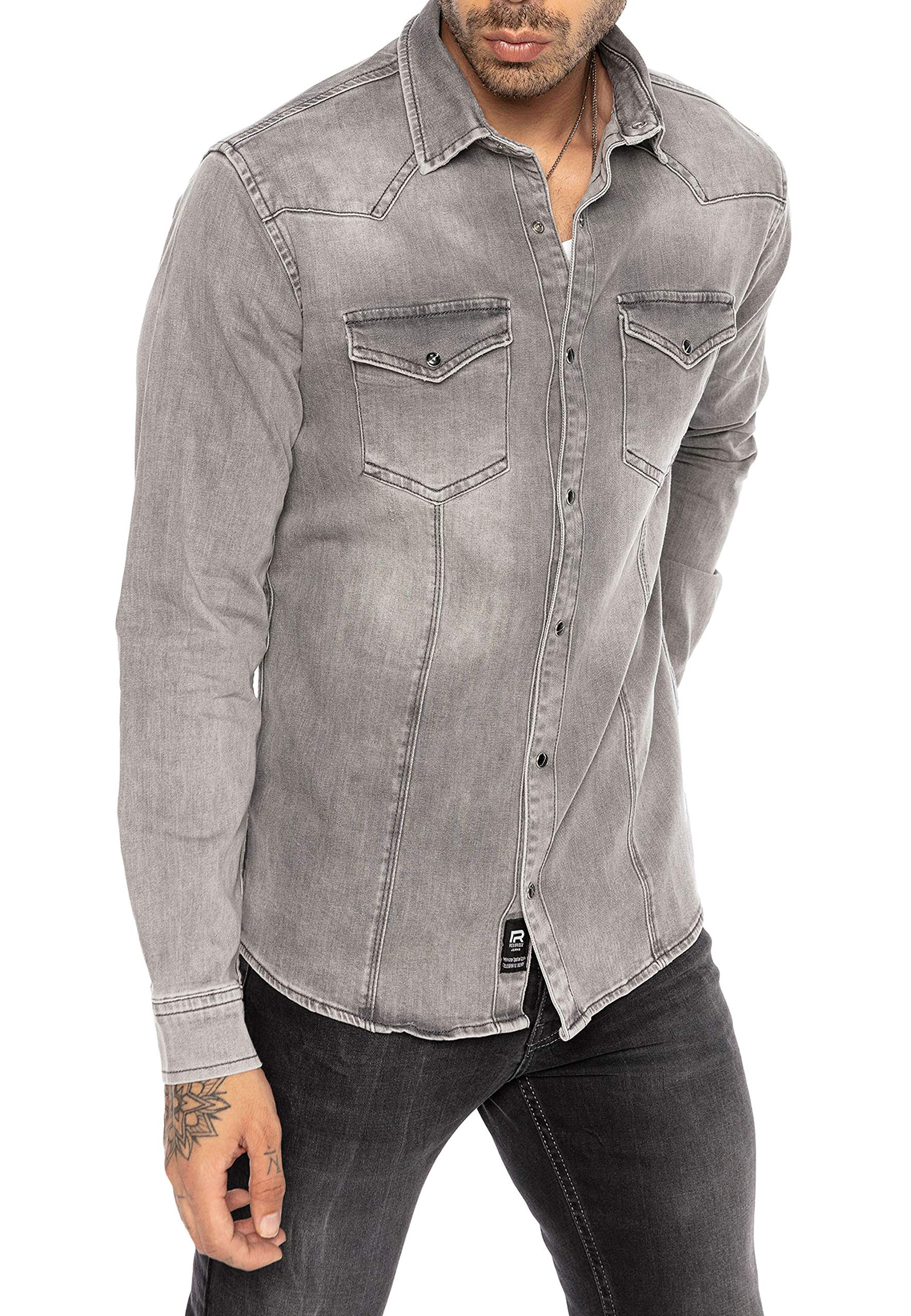 redbridge-jeanshemd-herren-langarm-blau-premium-denim-regular image 3