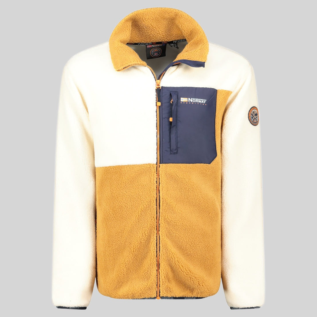 geographical-norway-tarley-herren-fleecejacke-ecru-rei-verschluss image 3