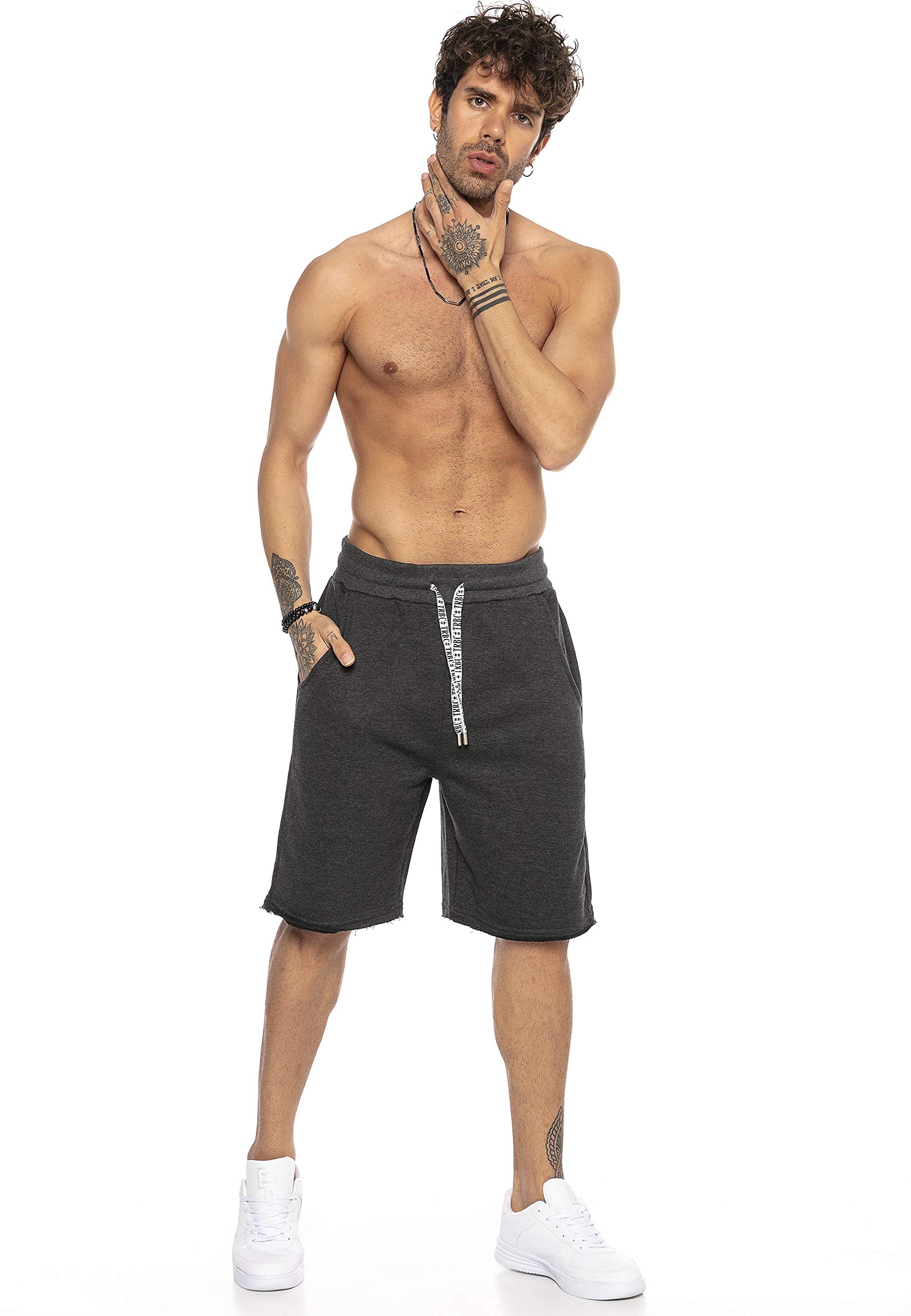 redbridge-shorts-joggingshort-herren-schwarz-baumwolle image 3
