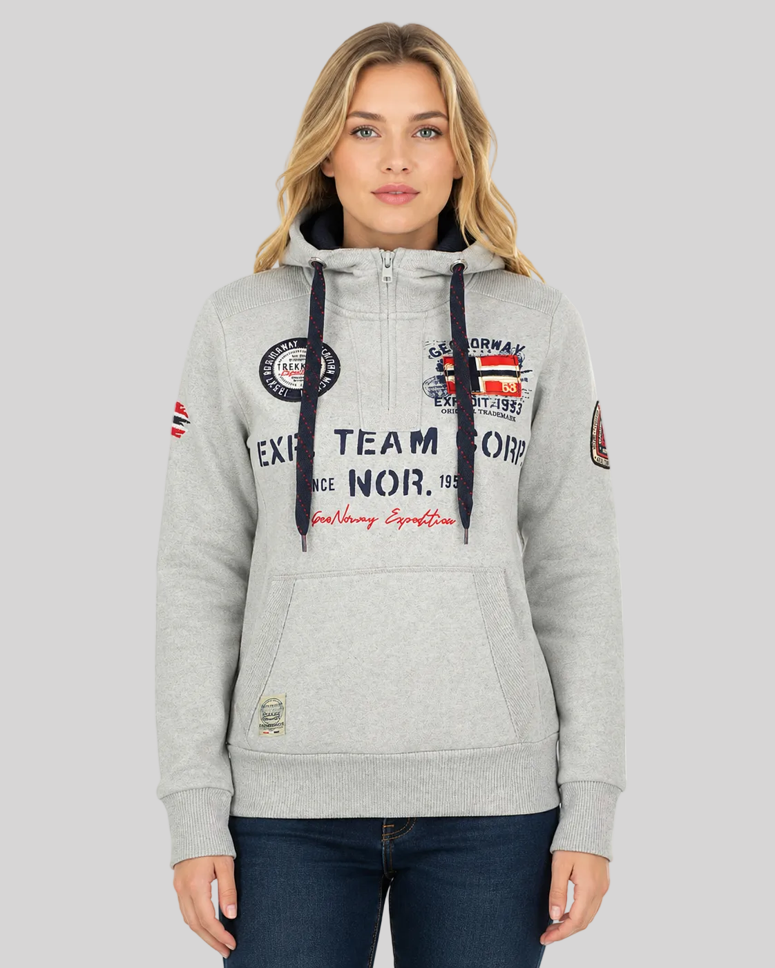 geographical-norway-goptaine-damen-sweatshirt-mit-kapuze-schwarz-s image 1