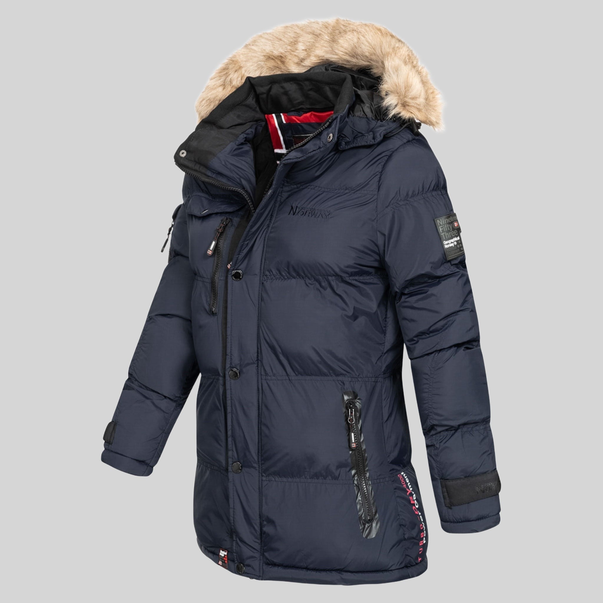 geographical-norway-bonapart-daunenjacke-damen-schwarz-fell image 4