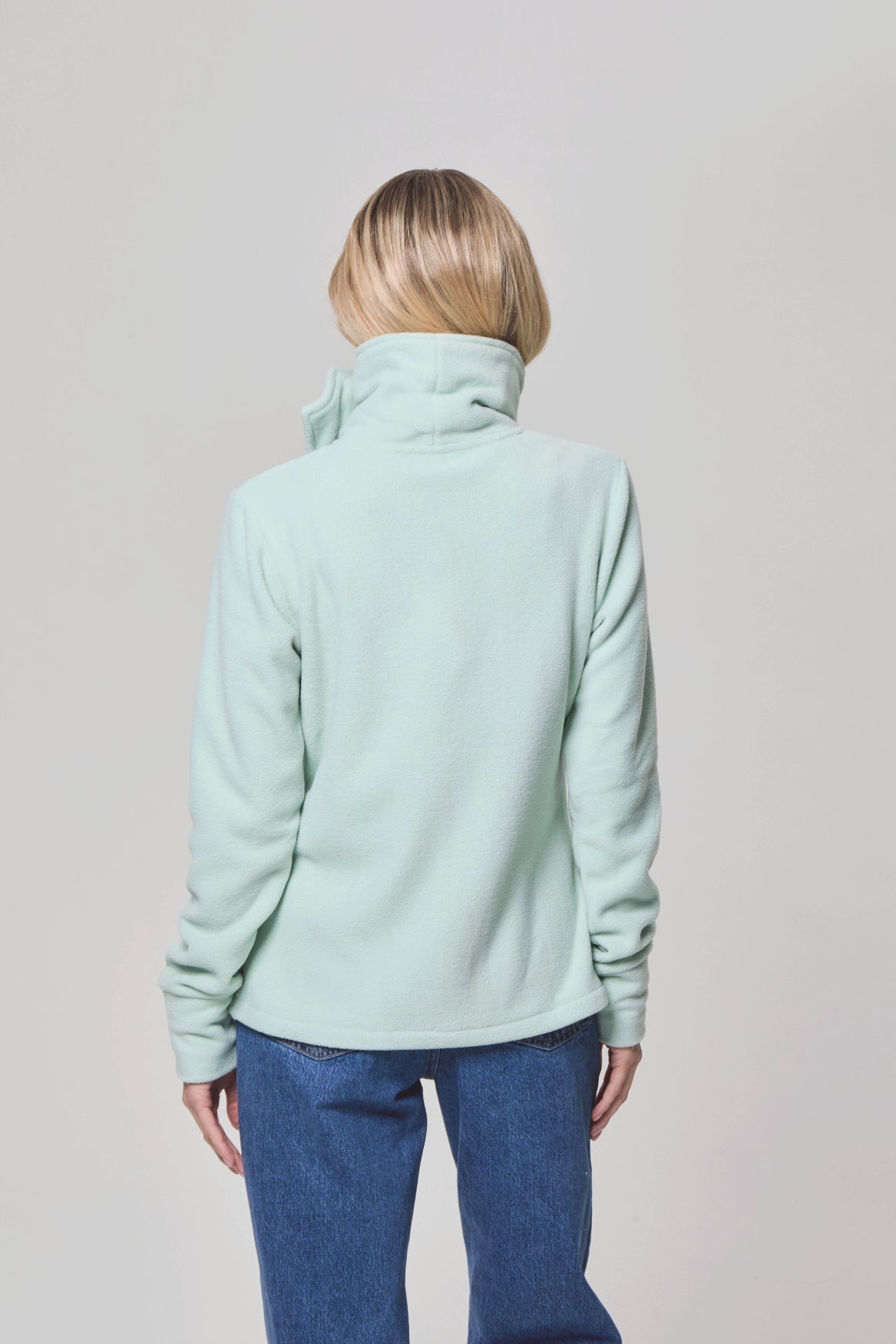 bench-funnel-fleecejacke-damen-hellgr-n-slim-fit image 3