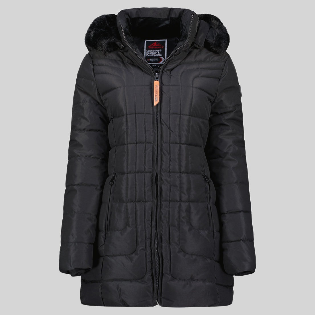geographical-norway-bracelet-damen-parka-marine-lang-kapuze image 4