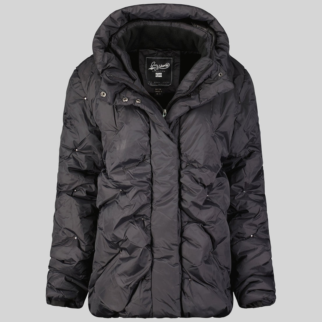 geographical-norway-berola-damen-parka-winterjacke-marine-mit-kapuze image 8