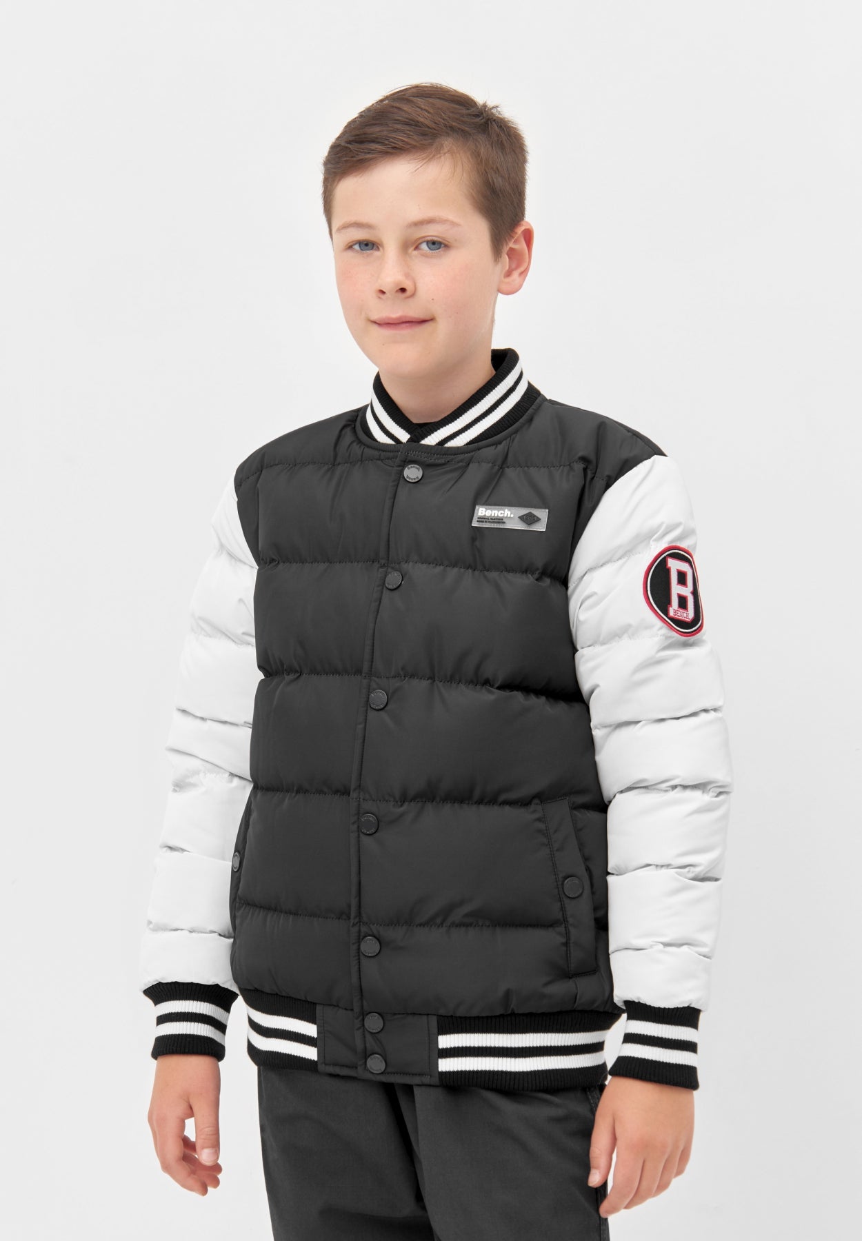 bench-reggie-b-winterjacke-jungen-black-white-college image 2