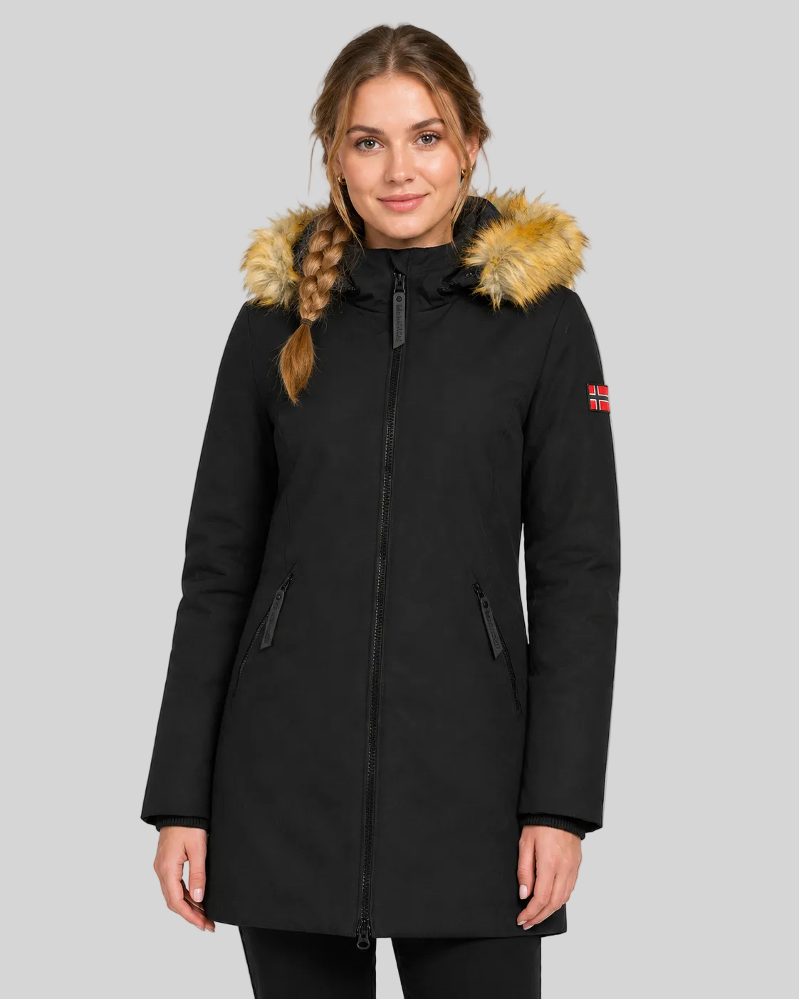 geographical-norway-adelaide-damen-parka-winterjacke-schwarz image 1
