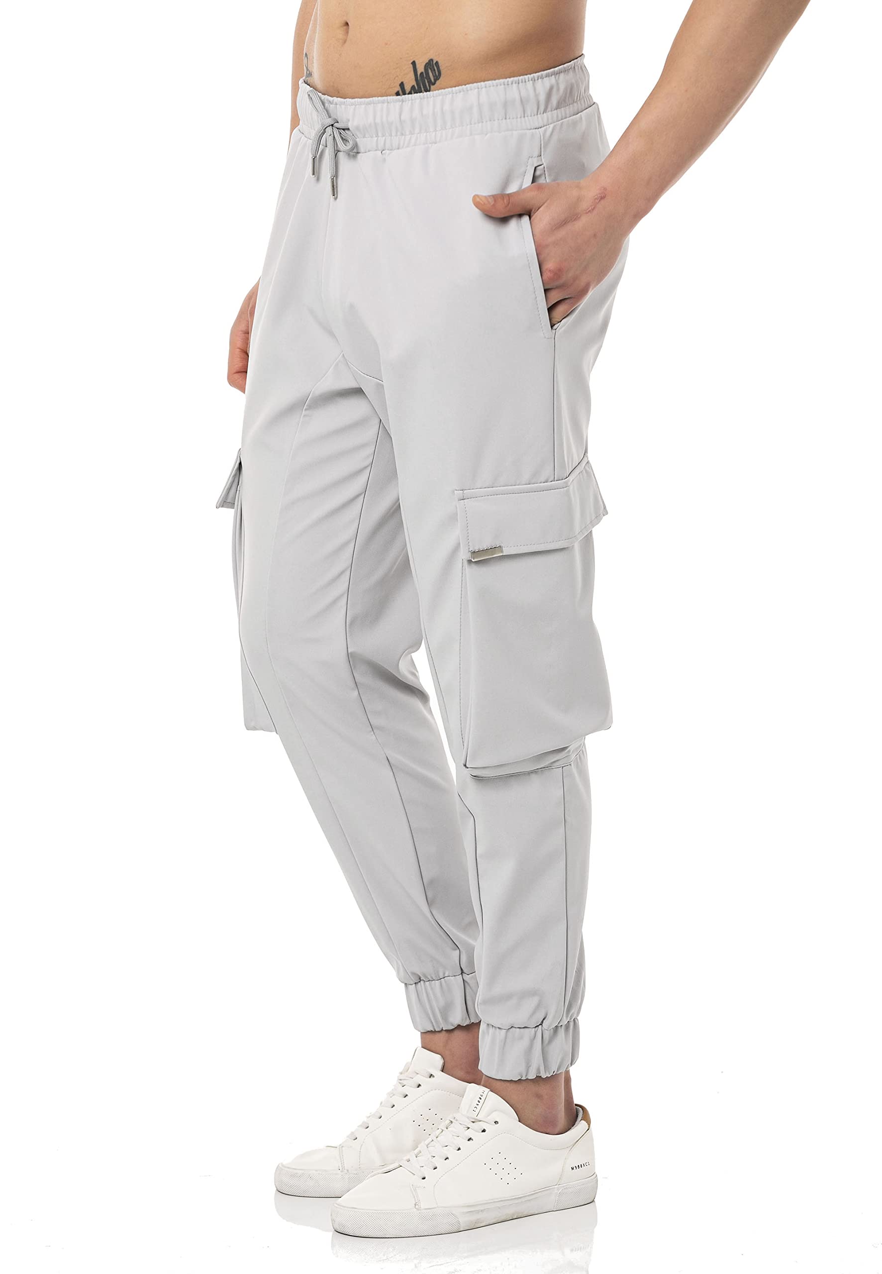 redbridge-cargo-jogger-jogginghose-herren-schwarz-l-mit-taschen image 5