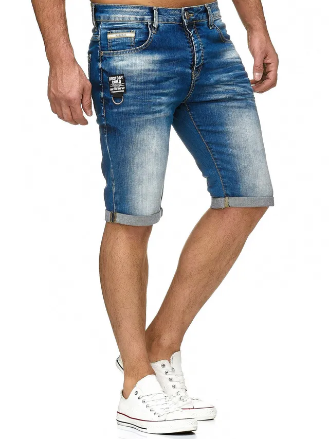 redbridge-shorts-jeans-short-denim-herren-blau-w29-used-look image 1