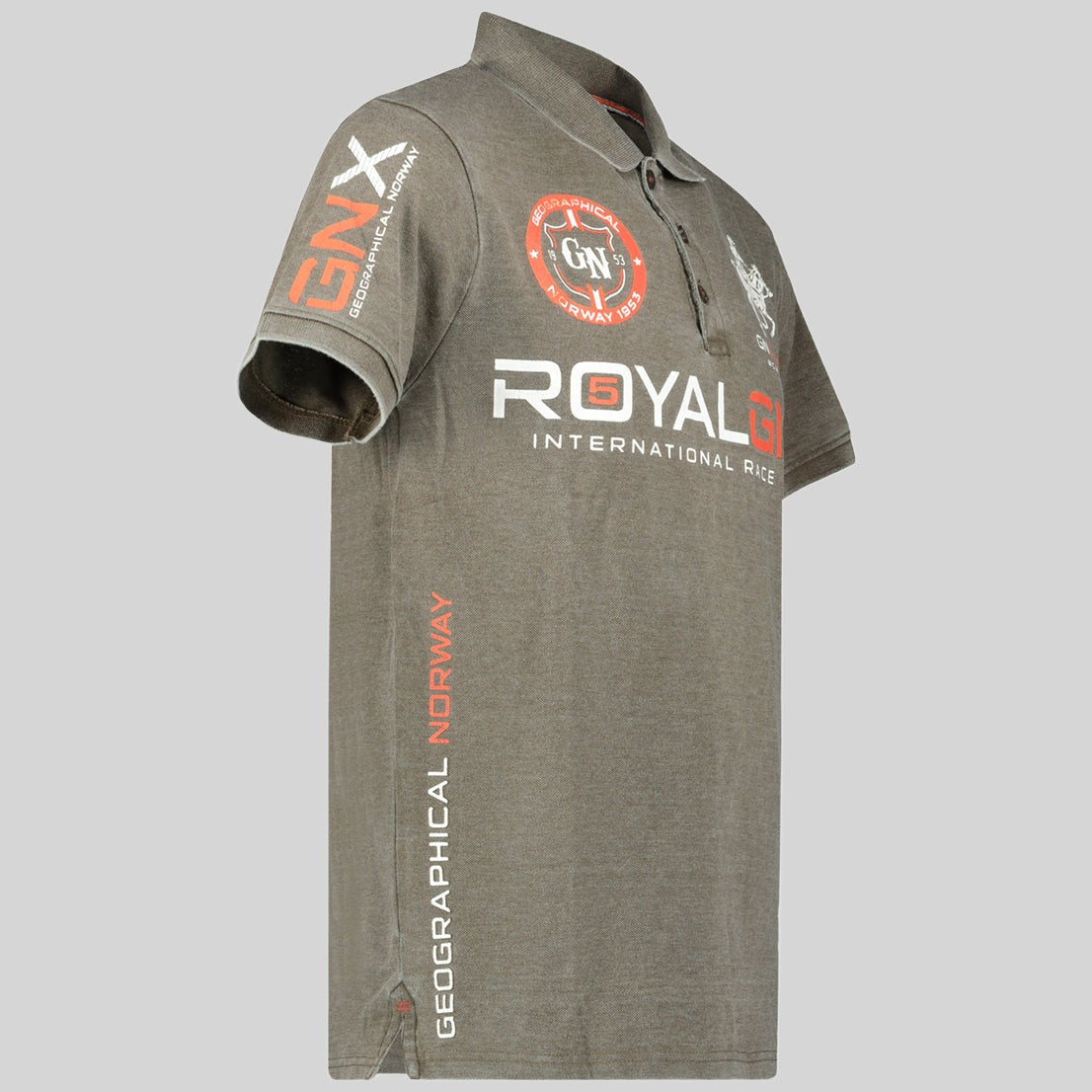 geographical-norway-krudo-herren-polo-khaki-print image 3