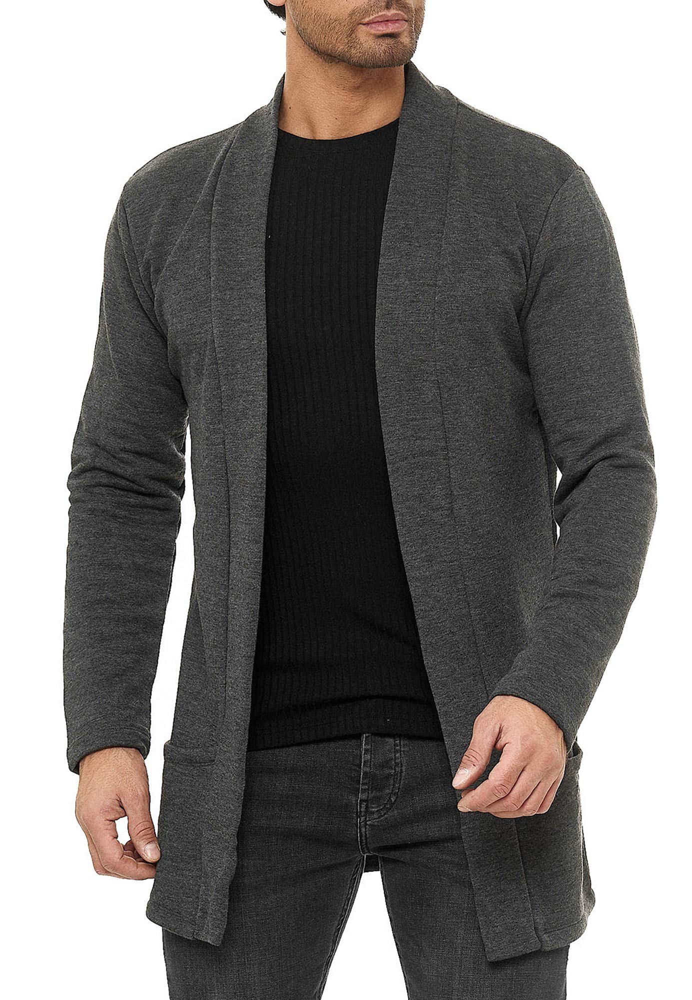 redbridge-cardigan-long-cut-herren-sweatjacke-grau-gr-l-stretch image 1