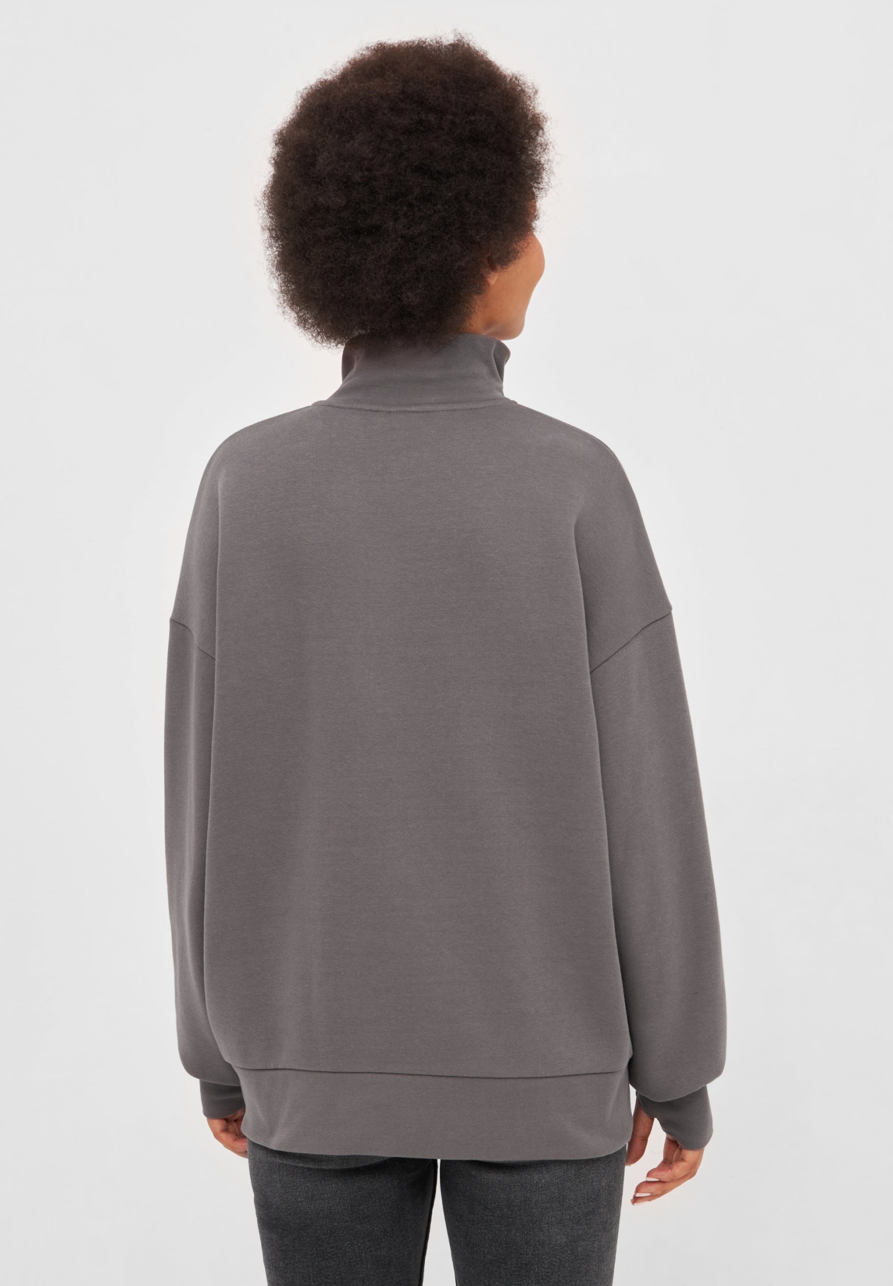 bench-andreera-sweatshirt-damen-charcoal-half-zip image 3