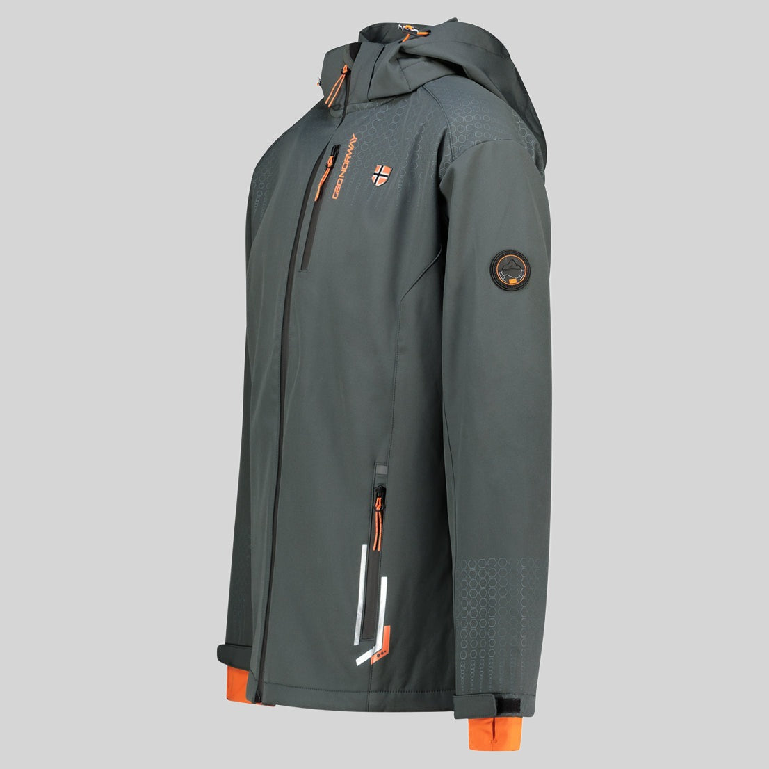 geographical-norway-trelino-herren-softshelljacke-schwarz-gr-n-kapuze image 4