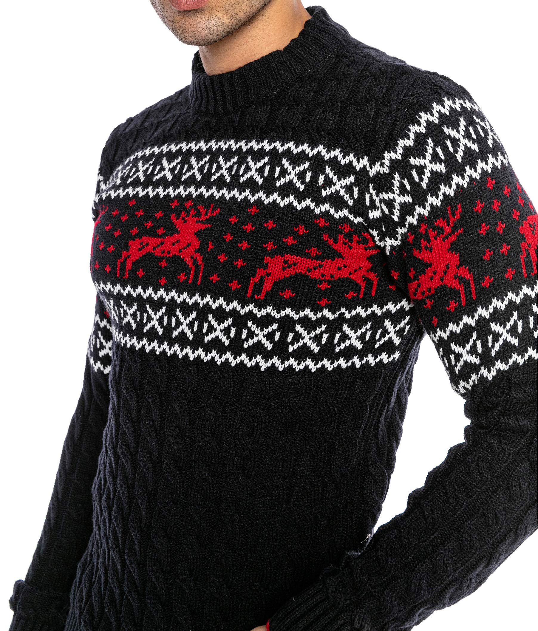 redbridge-m3119-norweger-pullover-herren-slim-fit-blau-l-rentier image 3
