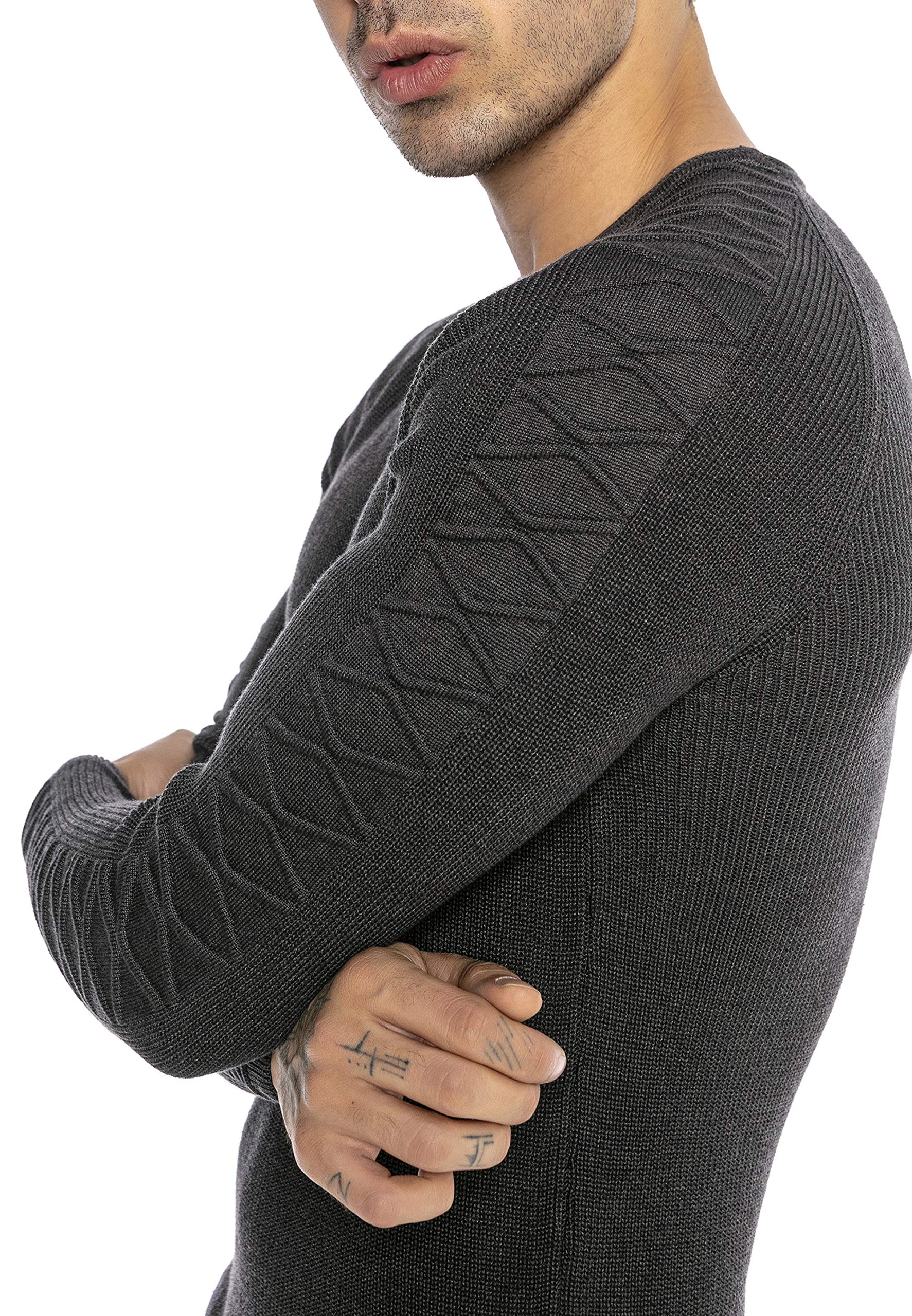 redbridge-cross-lines-m3117-strickpullover-herren-grau-slim-fit image 4