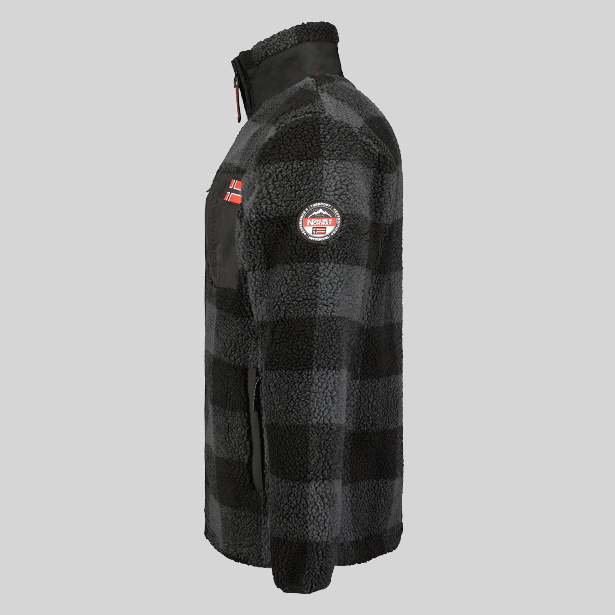 geographical-norway-tripoli-herren-fleecejacke-schwarz-kariert image 4