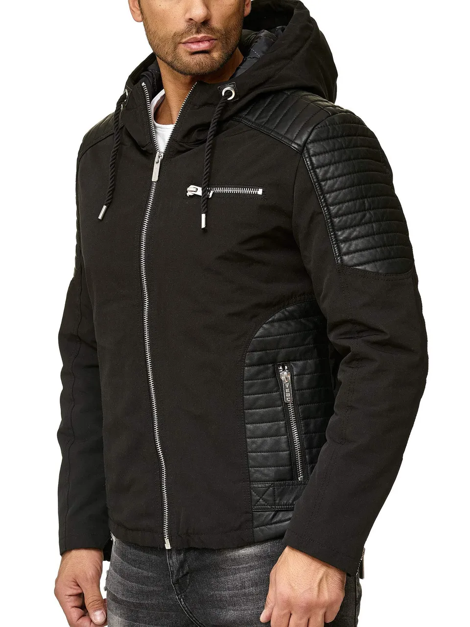 redbridge-oberbekleidung-biker-elements-bergangsjacke-schwarz image 1