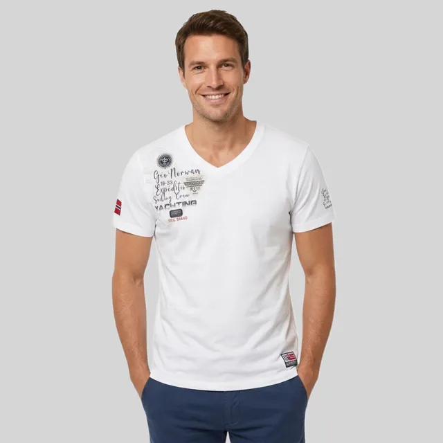 geographical-norway-jademora-herren-t-shirt-wei-v-ausschnitt image 1