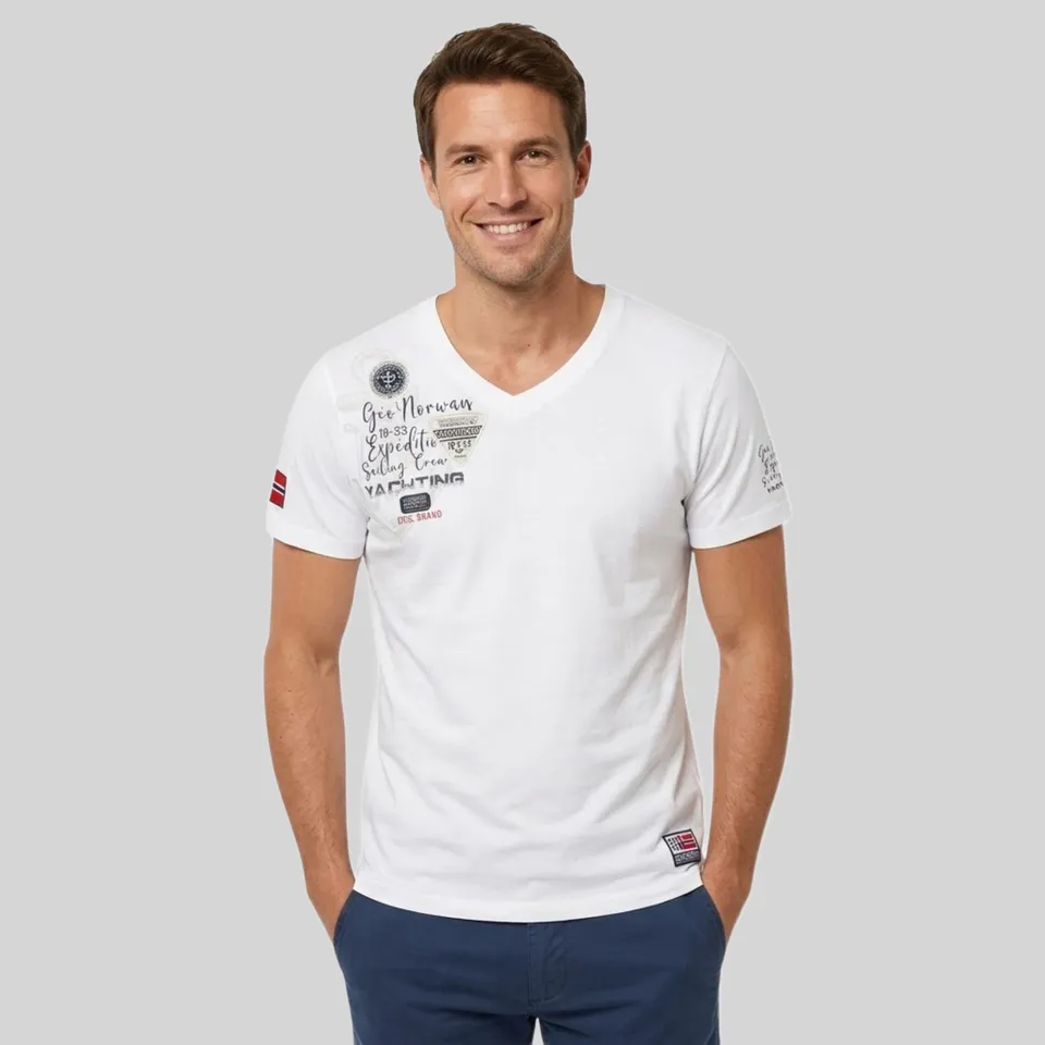 geographical-norway-jademora-herren-t-shirt-wei-v-ausschnitt image 1