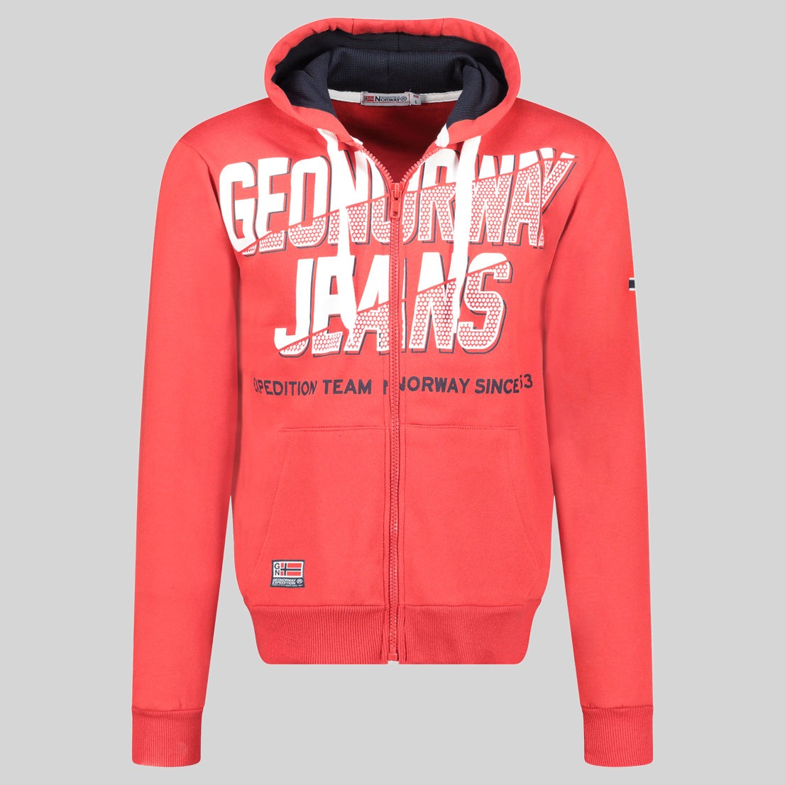 geographical-norway-gasper-herren-zip-hoodie-schwarz-baumwolle image 8