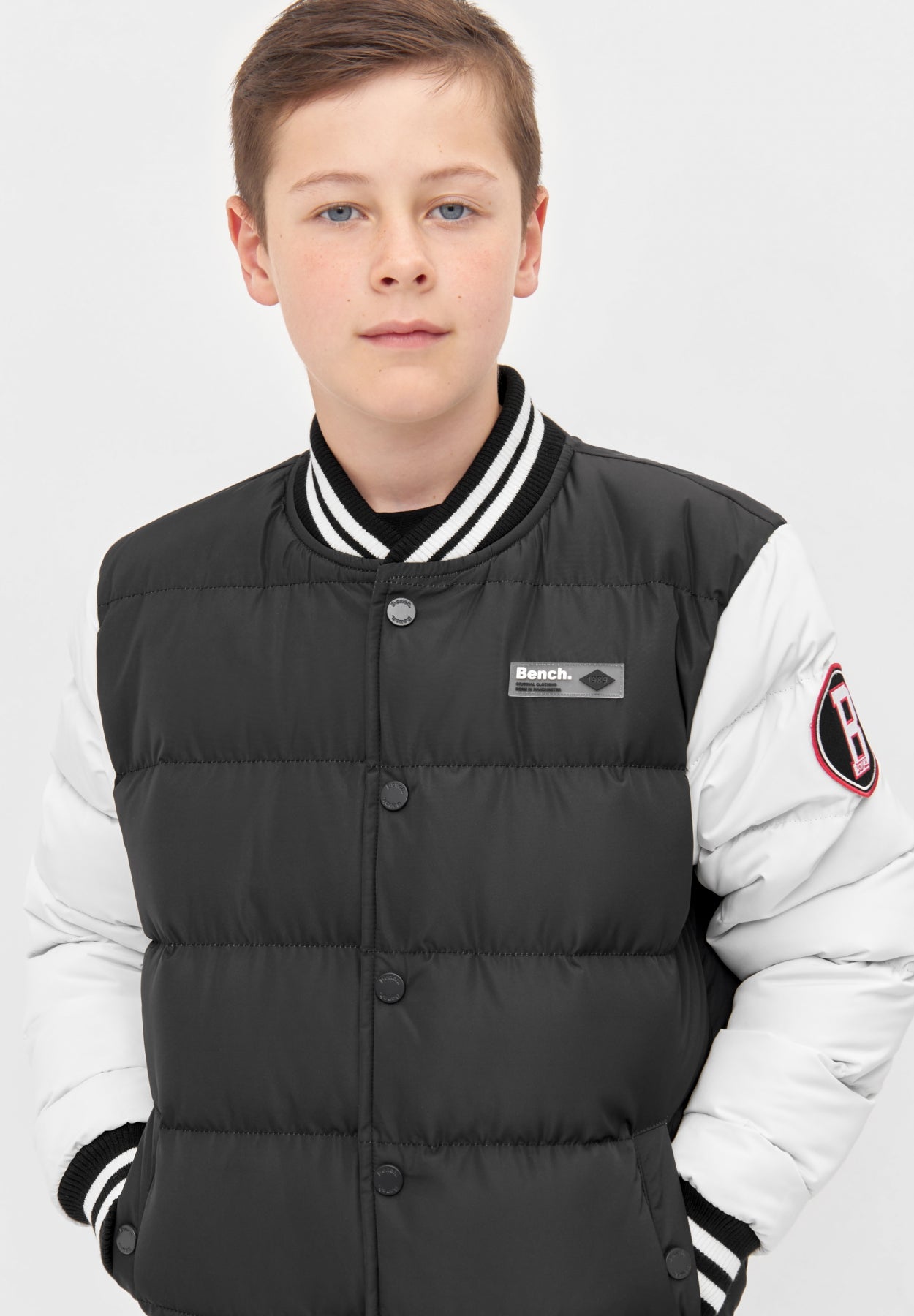 bench-reggie-b-winterjacke-jungen-black-white-college image 4