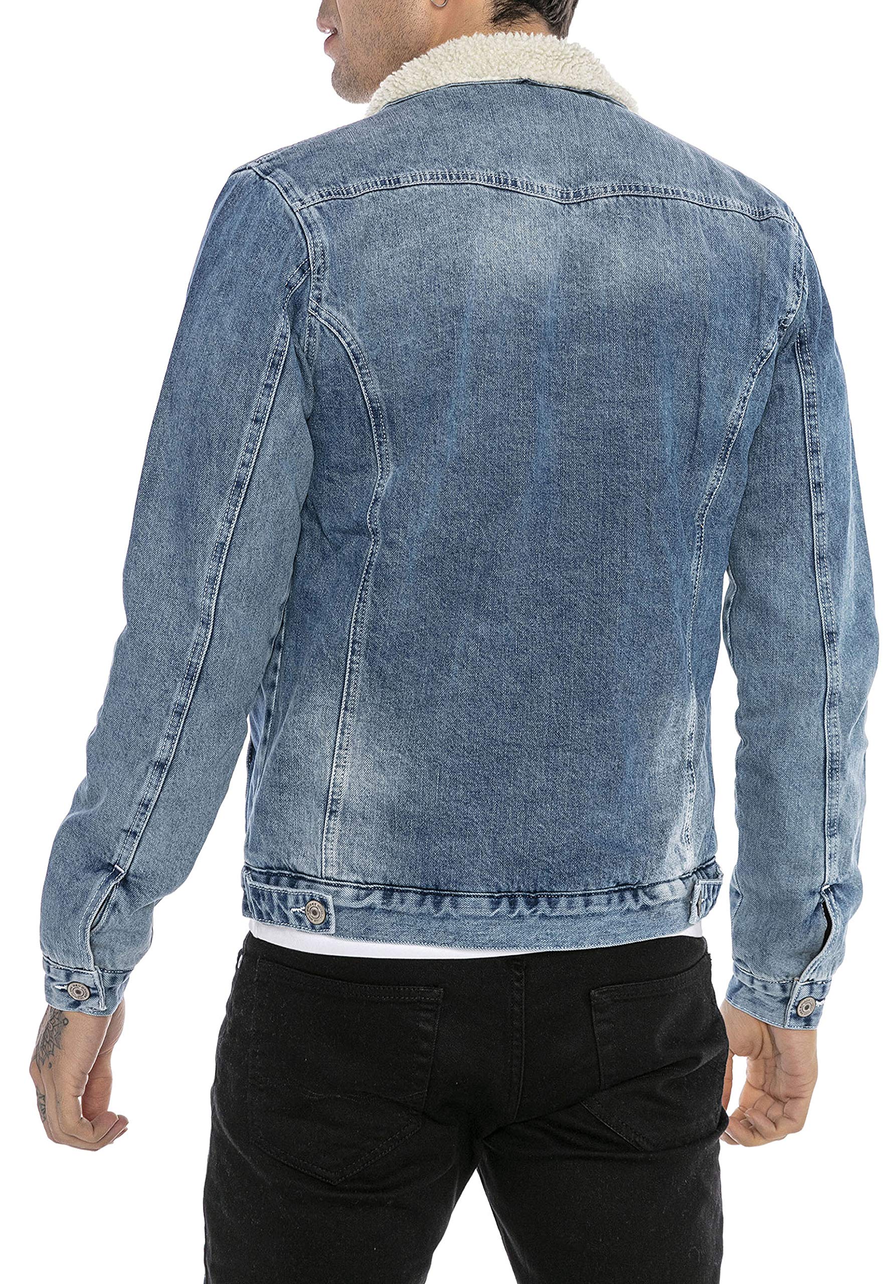 redbridge-jeansjacke-herren-denim-gef-ttert-schwarz-winter-bergangsjacke image 3