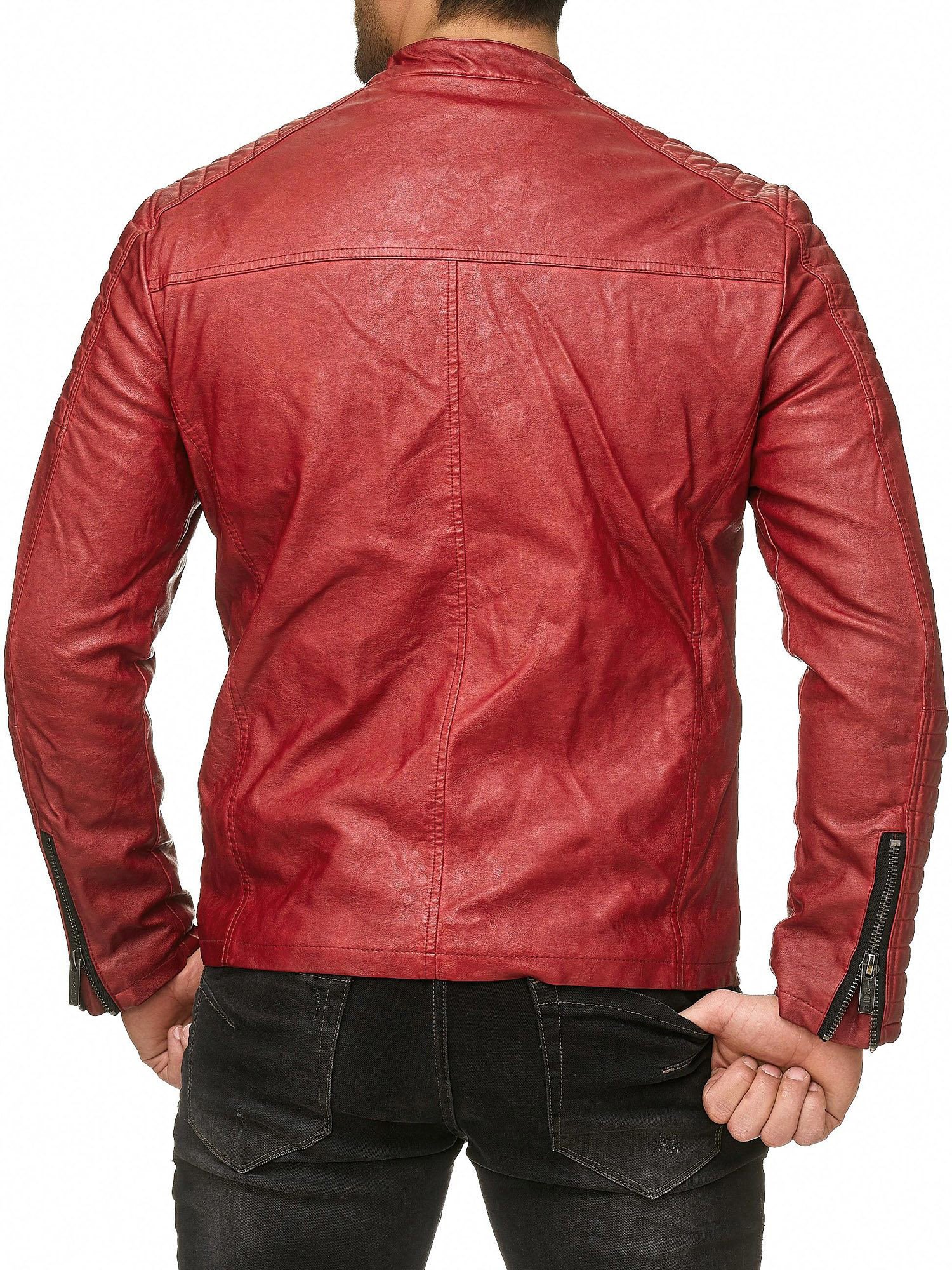 redbridge-m6013-bikerjacke-herren-kunstleder-rot-m-steppung image 4