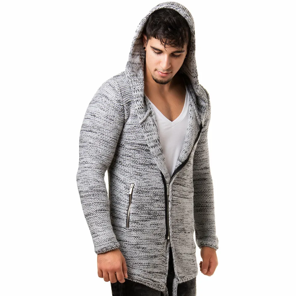 redbridge-cardigans-strickcardigan-herren-grau-2xl-mit-kapuze image 1