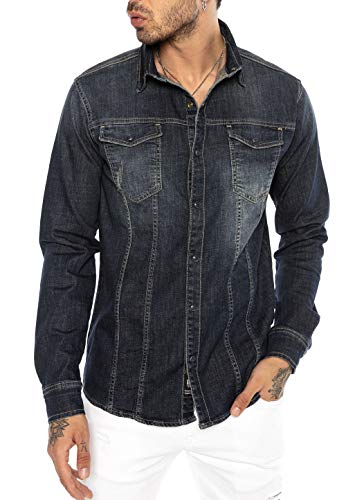 redbridge-premium-denim-jeanshemd-herren-m-blau image 7