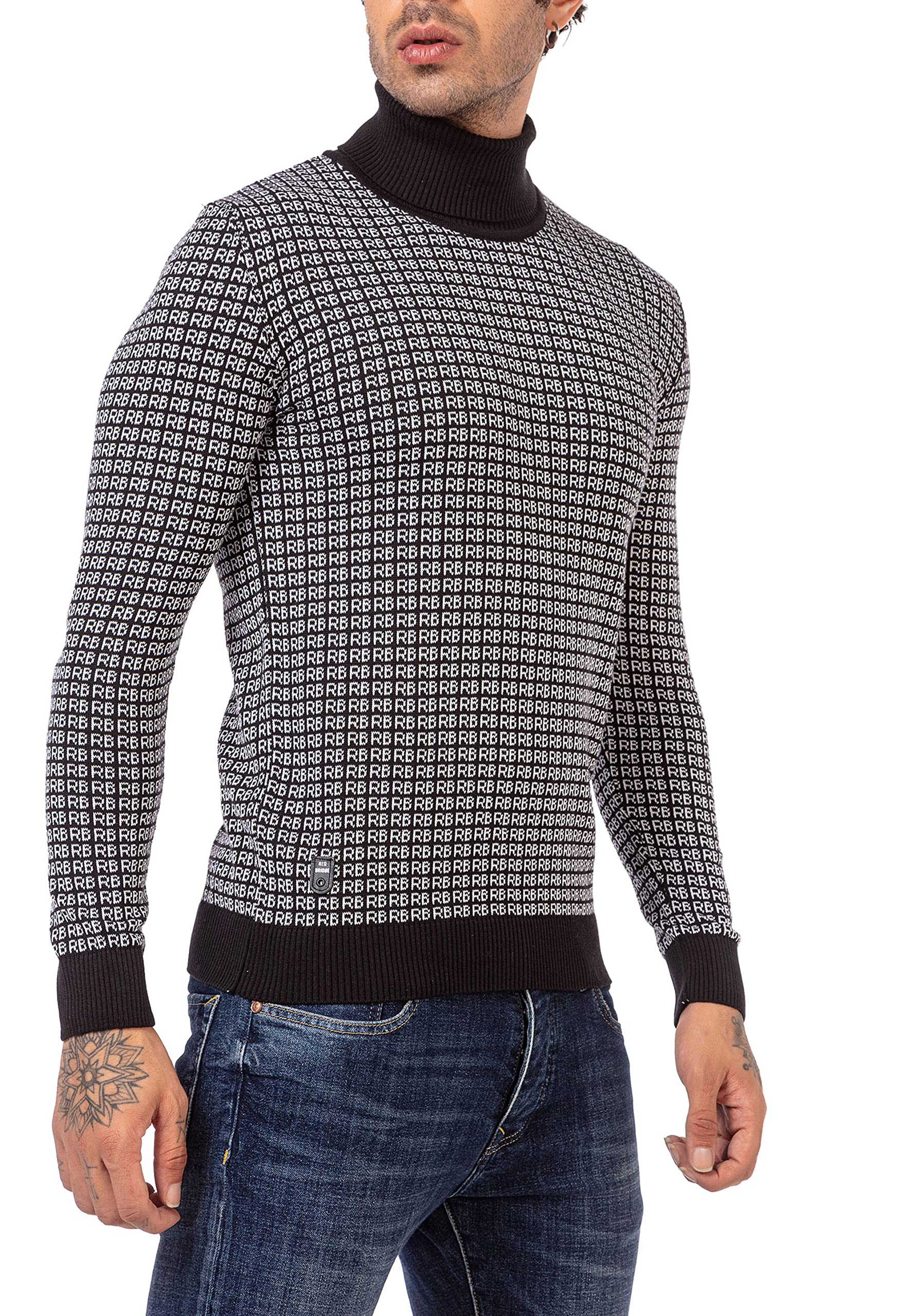 redbridge-rollkragen-pullover-herren-sweater-schwarz image 3