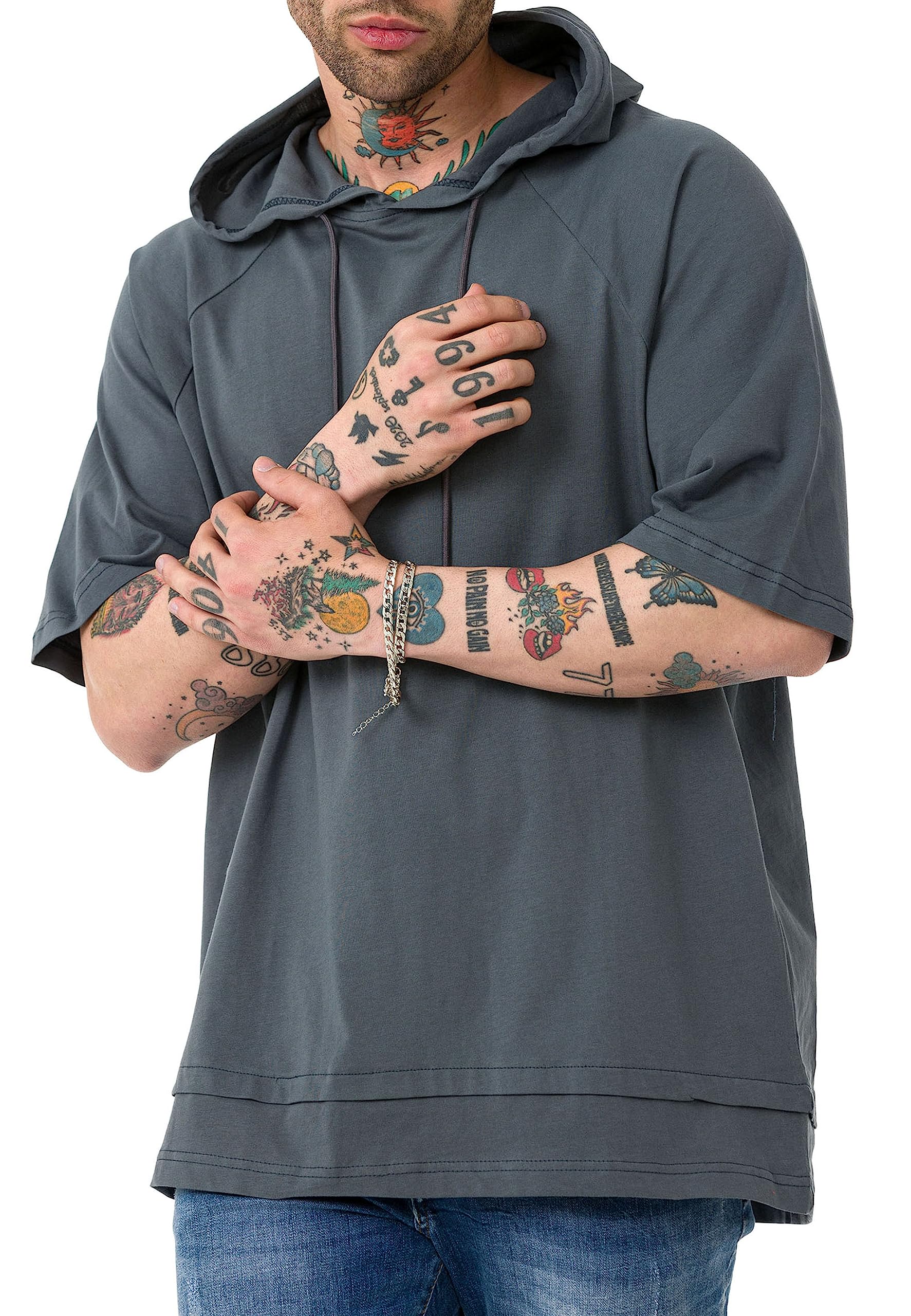 redbridge-t-shirts-m1373-t-shirt-herren-schwarz-oversized-baumwolle image 8