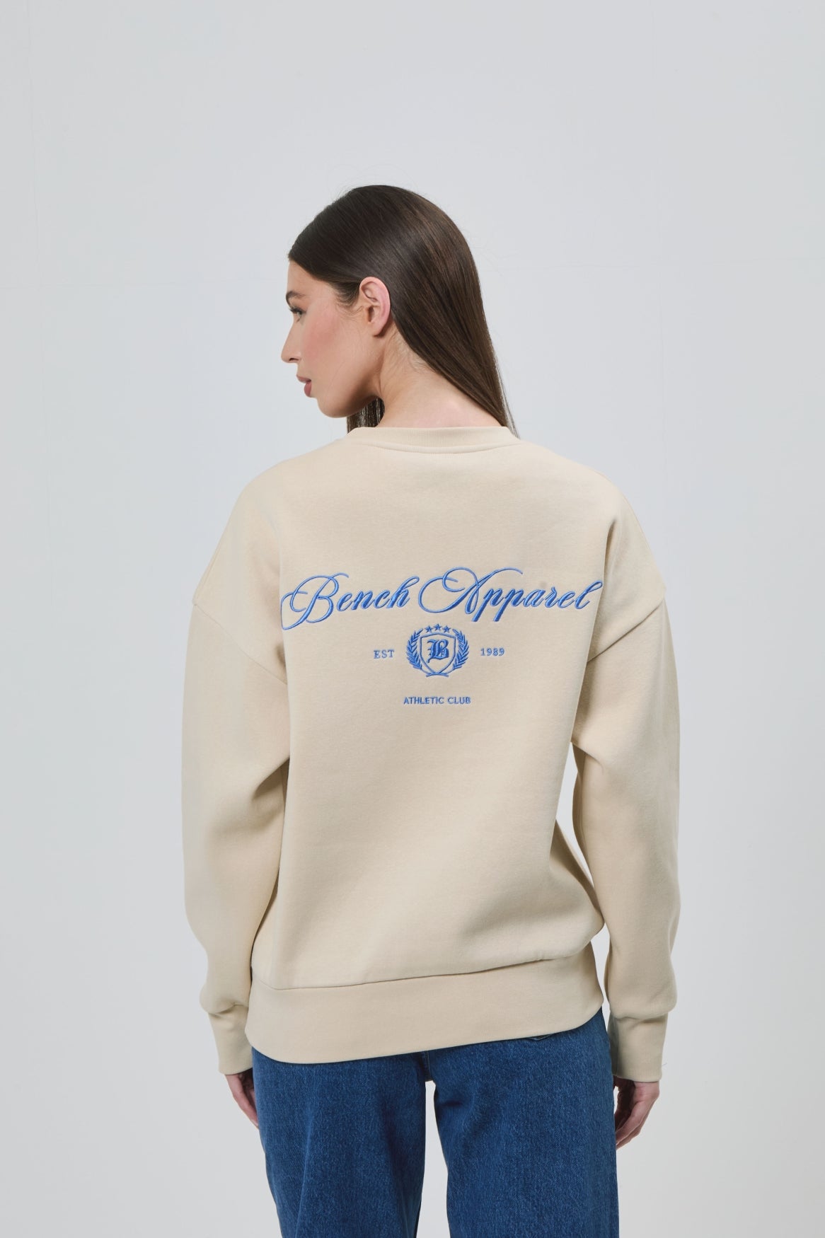 bench-desta-sweatshirt-damen-egret-stickerei image 7
