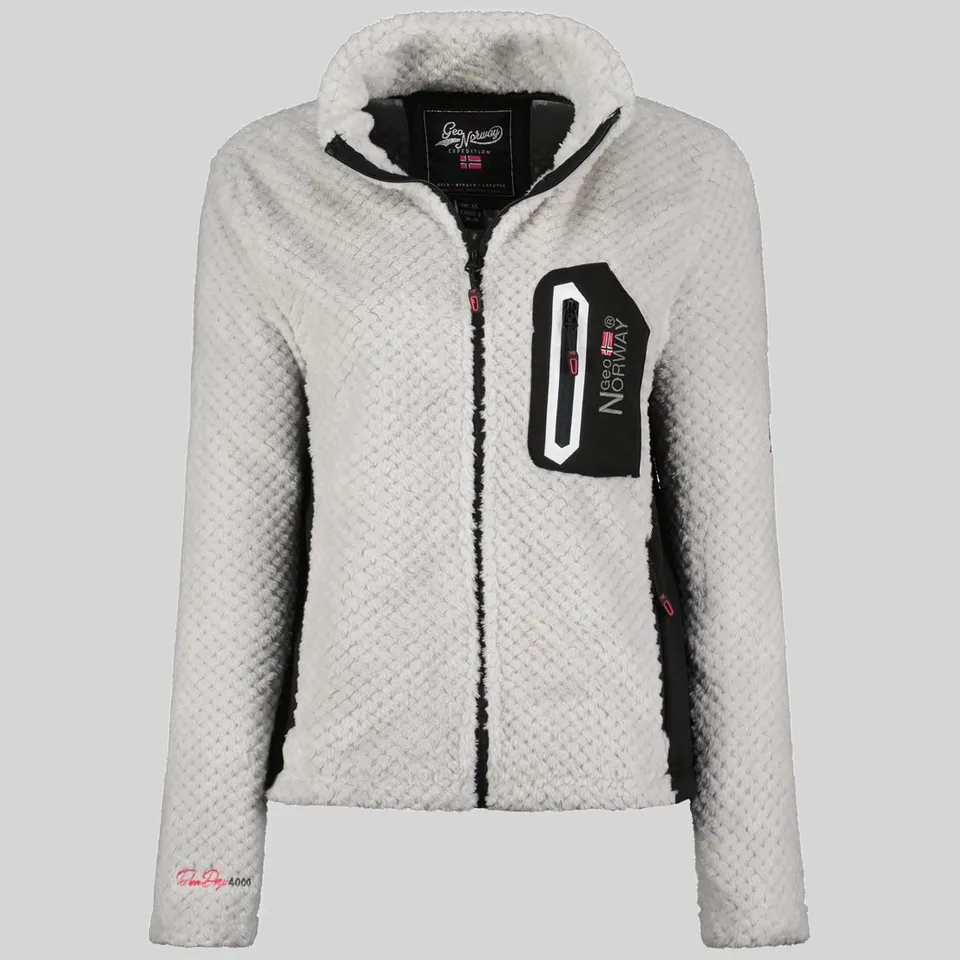 geographical-norway-thai-fleecejacke-damen-hellgrau-print image 1