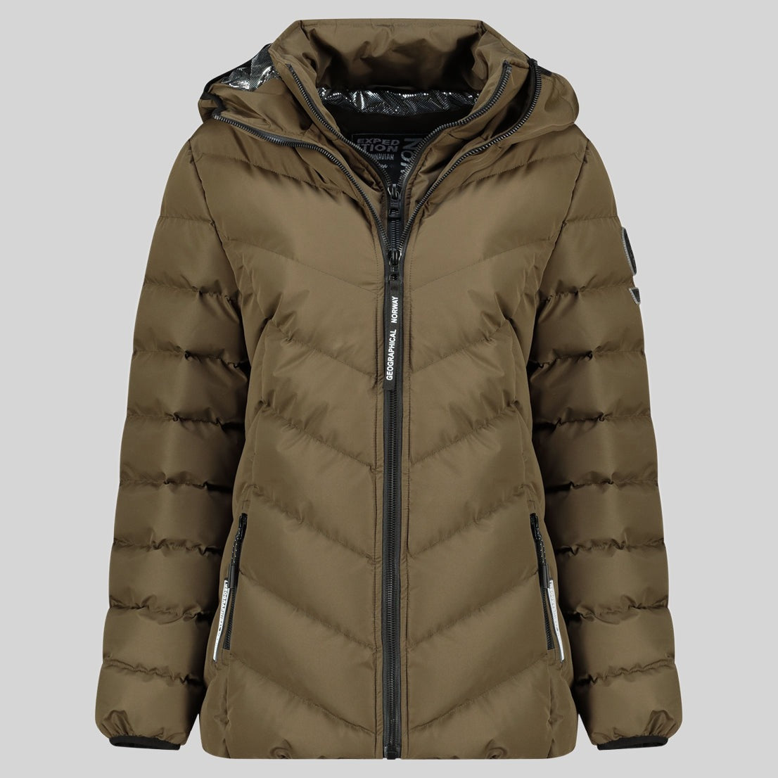 geographical-norway-brace-steppjacke-schwarz-damen-mit-kapuze image 3