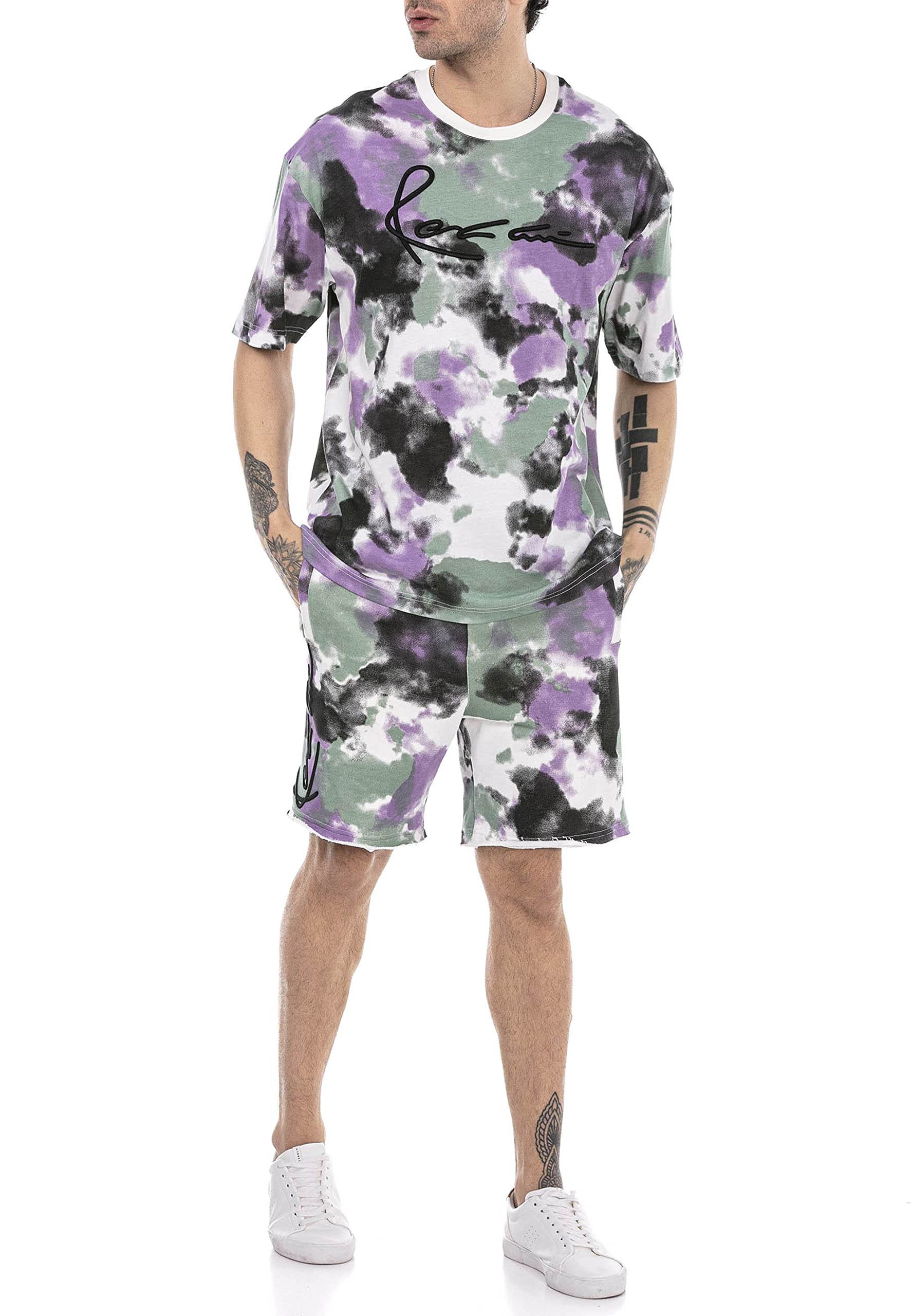 redbridge-sommer-set-batik-t-shirt-shorts-lila-batik-2-teilig image 1