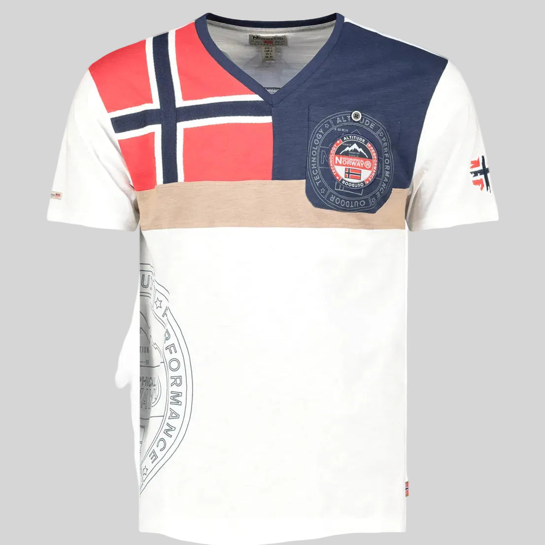 geographical-norway-j-flag-t-shirt-herren-schwarz-l-baumwolle image 4