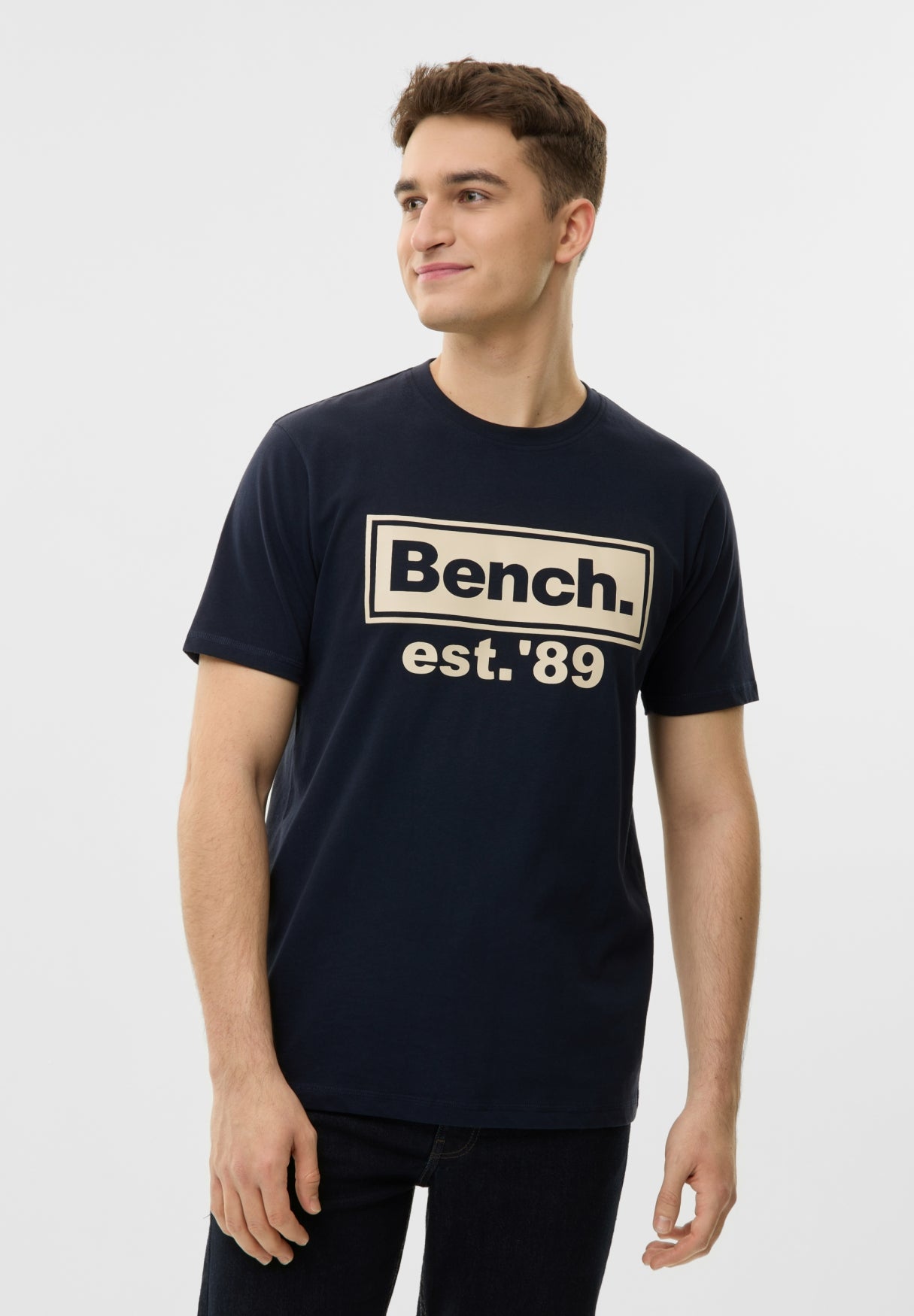 bench-caceres-t-shirt-herren-oatmeal-baumwolle-logoprint image 6
