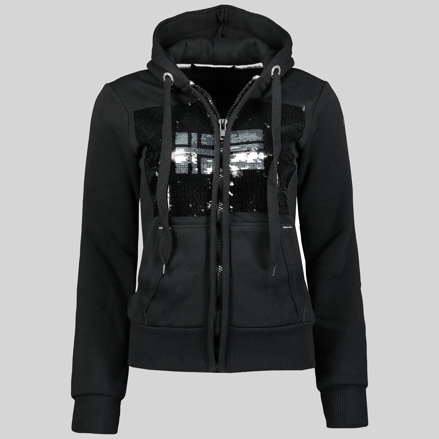 geographical-norway-gula-damen-sweatshirt-schwarz-kapuze image 1